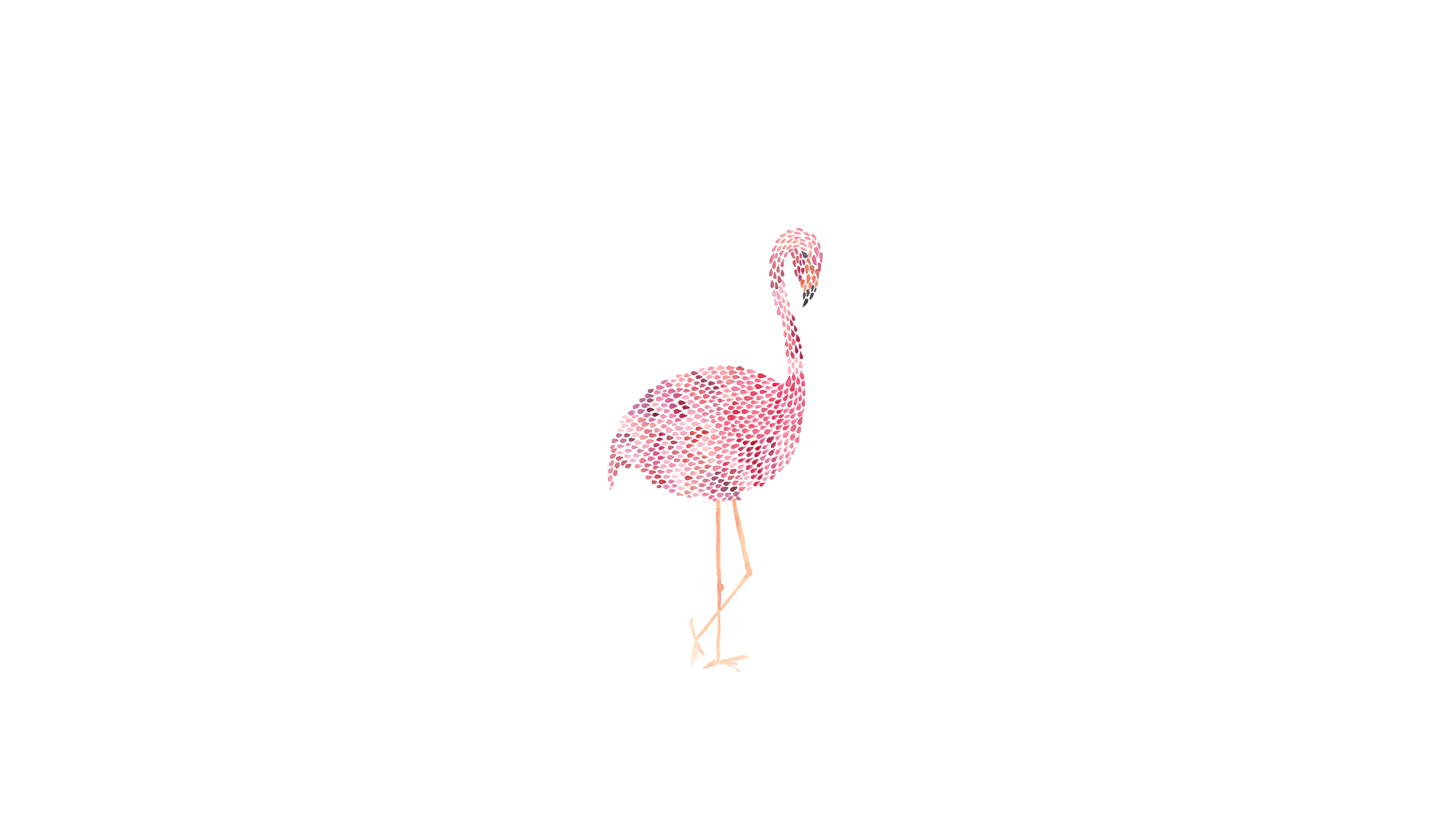  Freude Hintergrundbild 2304x1296. Juni Wallpaper: Flamingo Love Handmade