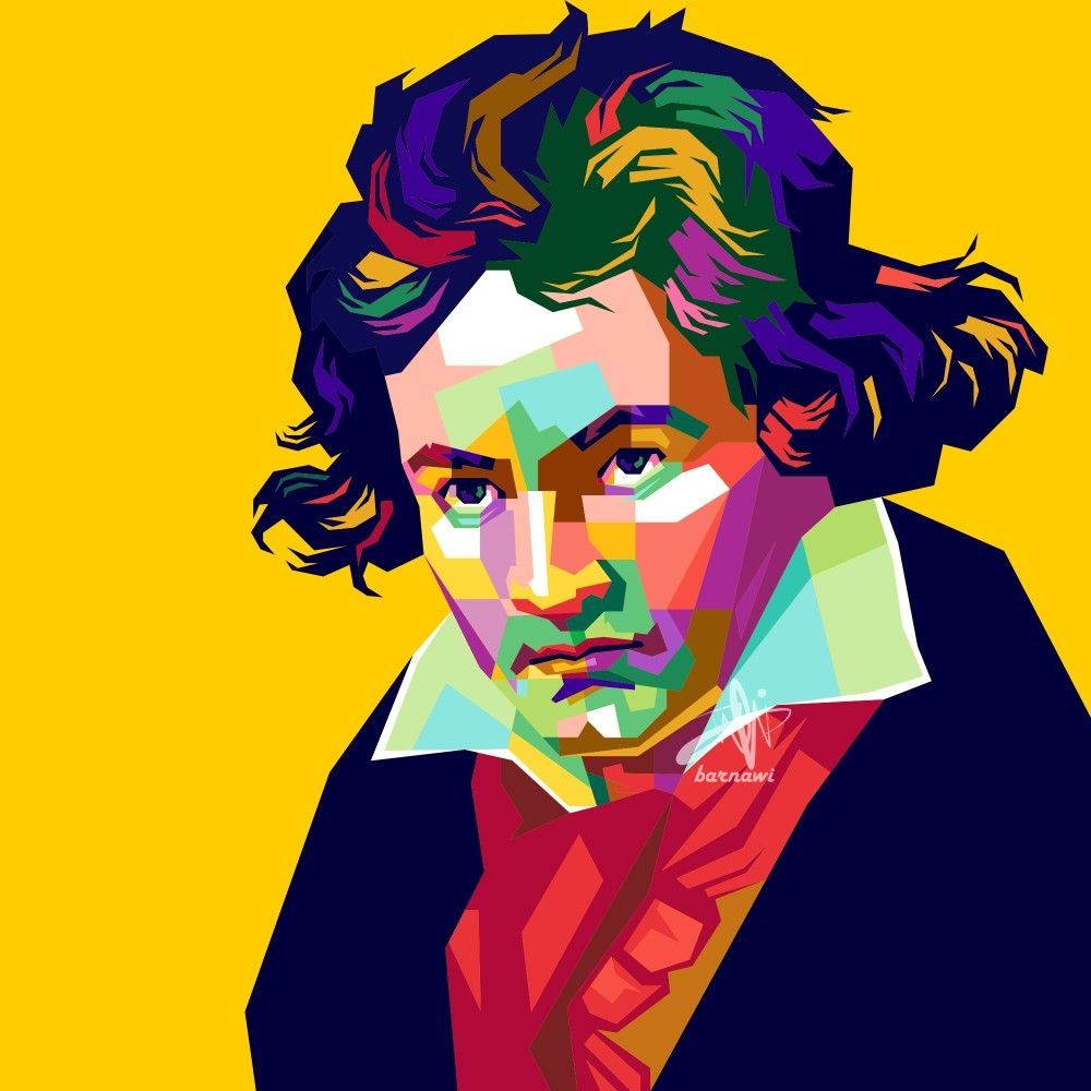  Ludwig Van Beethoven Hintergrundbild 1000x1000. Ludwig Van Beethoven. Pop art portraits, Wpap art, Piano art
