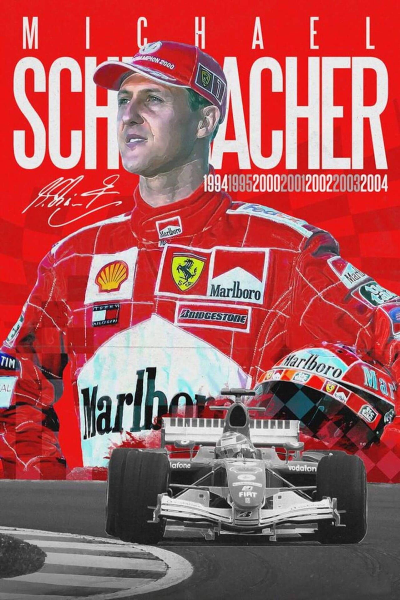  Michael Schumacher Hintergrundbild 1279x1920. Download Marlboro Suit Michael Schumacher Phone Wallpaper