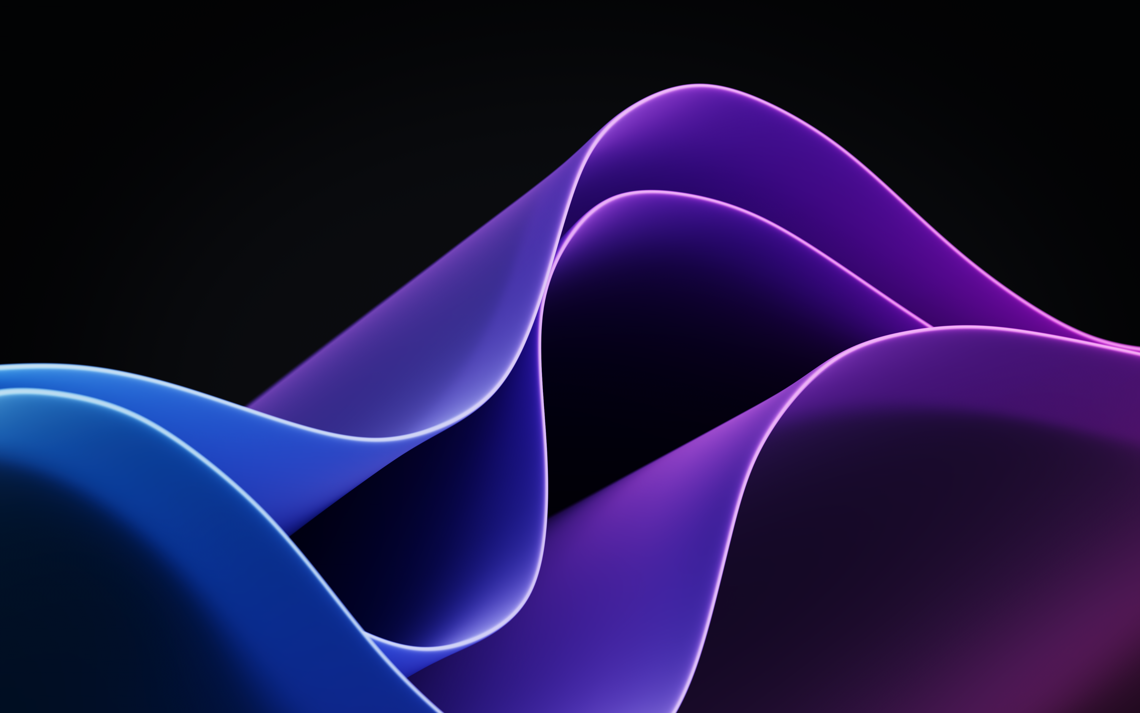  Windows 11 Hintergrundbild 3840x2400. Waves Wallpaper 4K, Purple, Windows Dark Mode