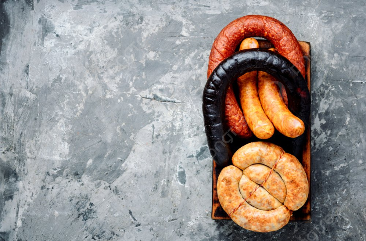  Bratwurst Hintergrundbild 1200x790. Set Of Smoked Meats And Sausages Home Style Sausages Smoked Sausages On Cutting Board Photo Background And Picture For Free Download