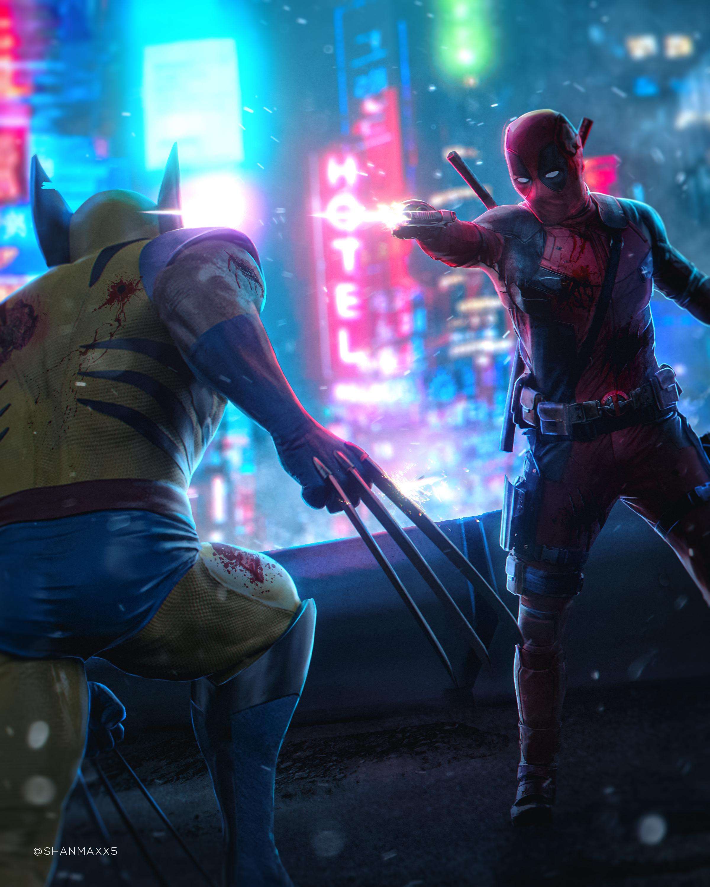  Deadpool & Wolverine Hintergrundbild 2400x3000. Here's My Fanart For Deadpool 3. So Excited To See Our Boys Together On Screen! (And I Hope They Keep Wolverine's Classic Suit Or A More Screen Appropriate Version Of It)
