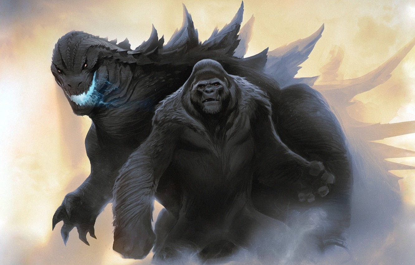  Godzilla X Kong: The New Empire Hintergrundbild 1332x850. Godzilla Vs Kong Wallpaper