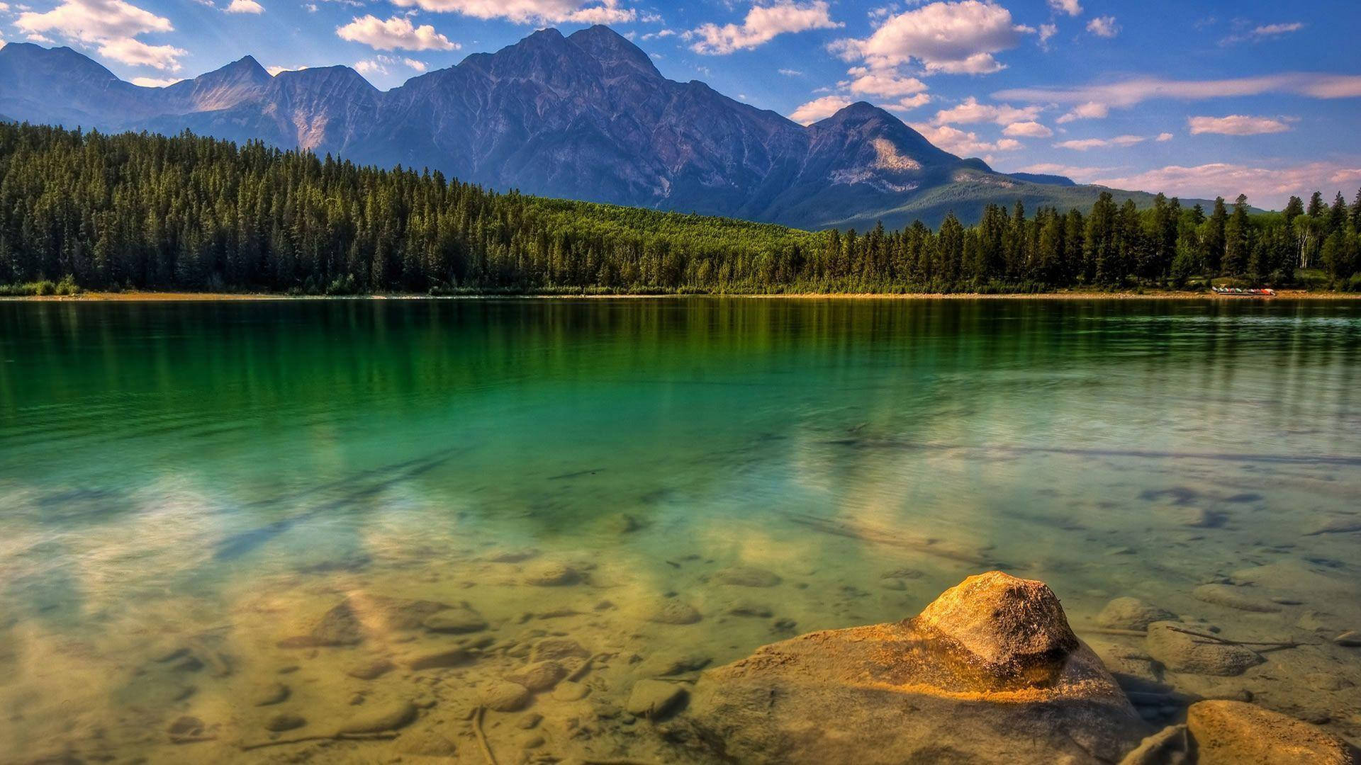  See Hintergrundbild 1920x1080. Download Clear Lake Aesthetic Landscape Wallpaper