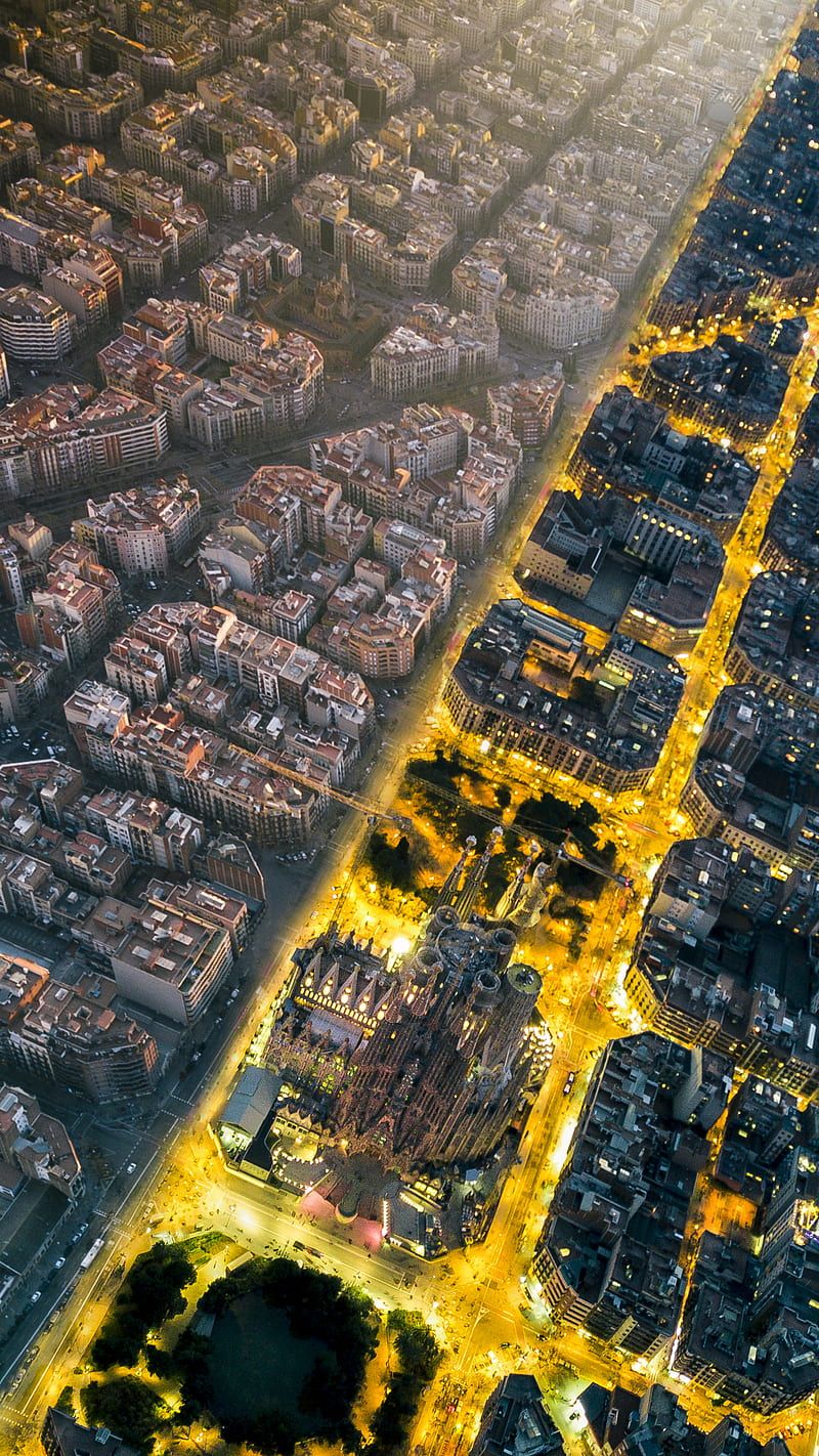  Barça Hintergrundbild 800x1422. Barcelona Day & Night, 16x , aerial, aesthetic, amoled, art, awesome, black, HD phone wallpaper
