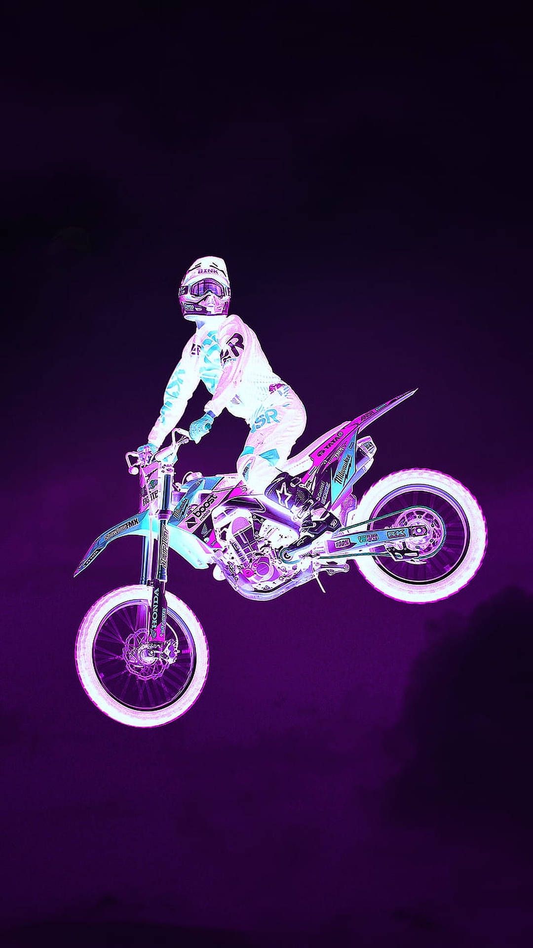  Dirt Jump Bike Hintergrundbild 1080x1920. Download free Dirt Bike Neon Art Wallpaper