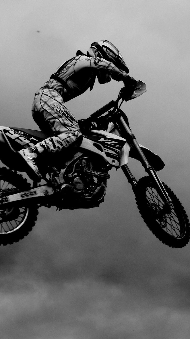  Dirt Jump Bike Hintergrundbild 736x1308. Motocross Black & White 4K Ultra HD Mobile Wallpaper. Motorcross bike, Enduro motorcycle, Cool dirt bikes