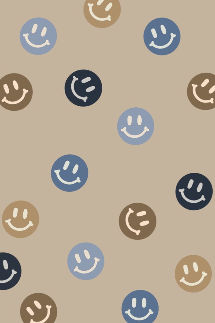  Smileys Hintergrundbild 736x1104. Navy & Brown Smiley Face Background