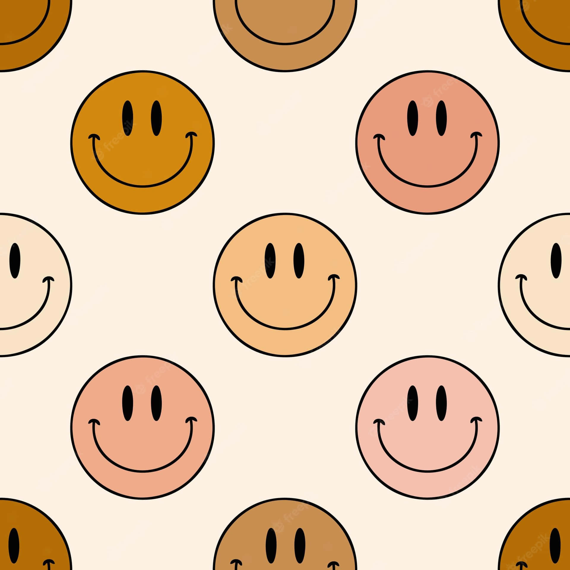  Smileys Hintergrundbild 1920x1920. Download free Smile Emoji Cartoon Brown Aesthetic Wallpaper