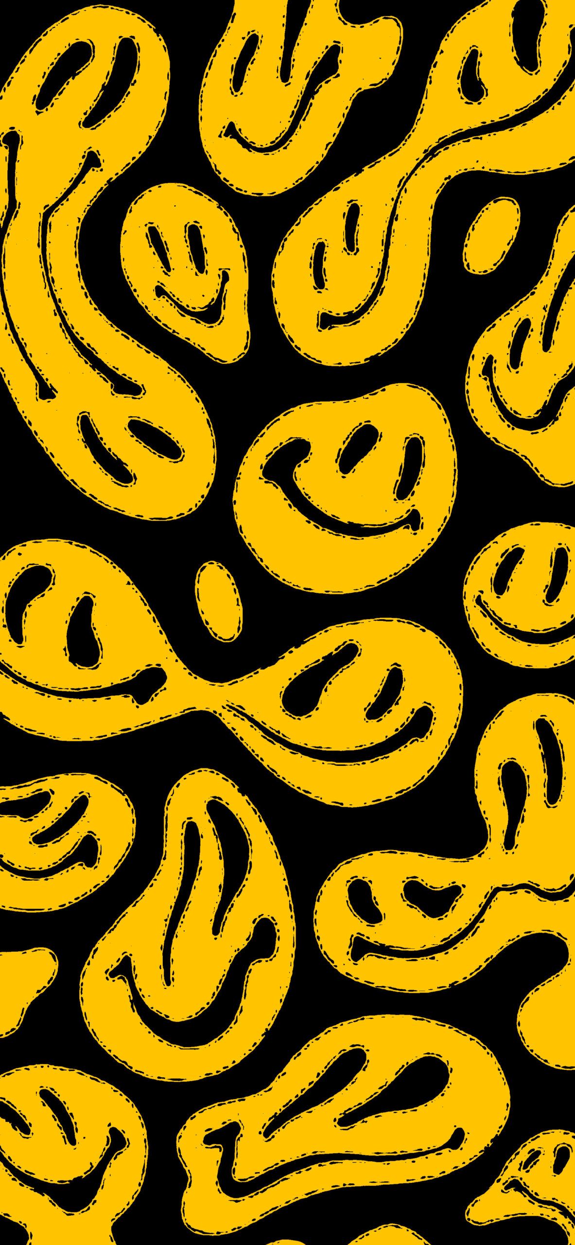  Smileys Hintergrundbild 1183x2560. Trippy Smiley Face Wallpaper Dark Aesthetic Wallpaper iPhone