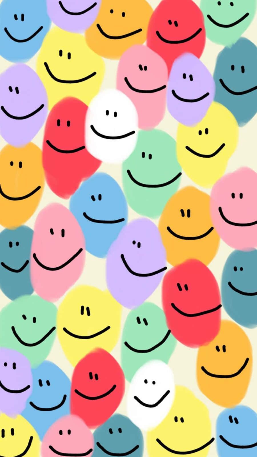  Smileys Hintergrundbild 900x1600. Free Aesthetic Smiley Face HD Wallpaper & Background