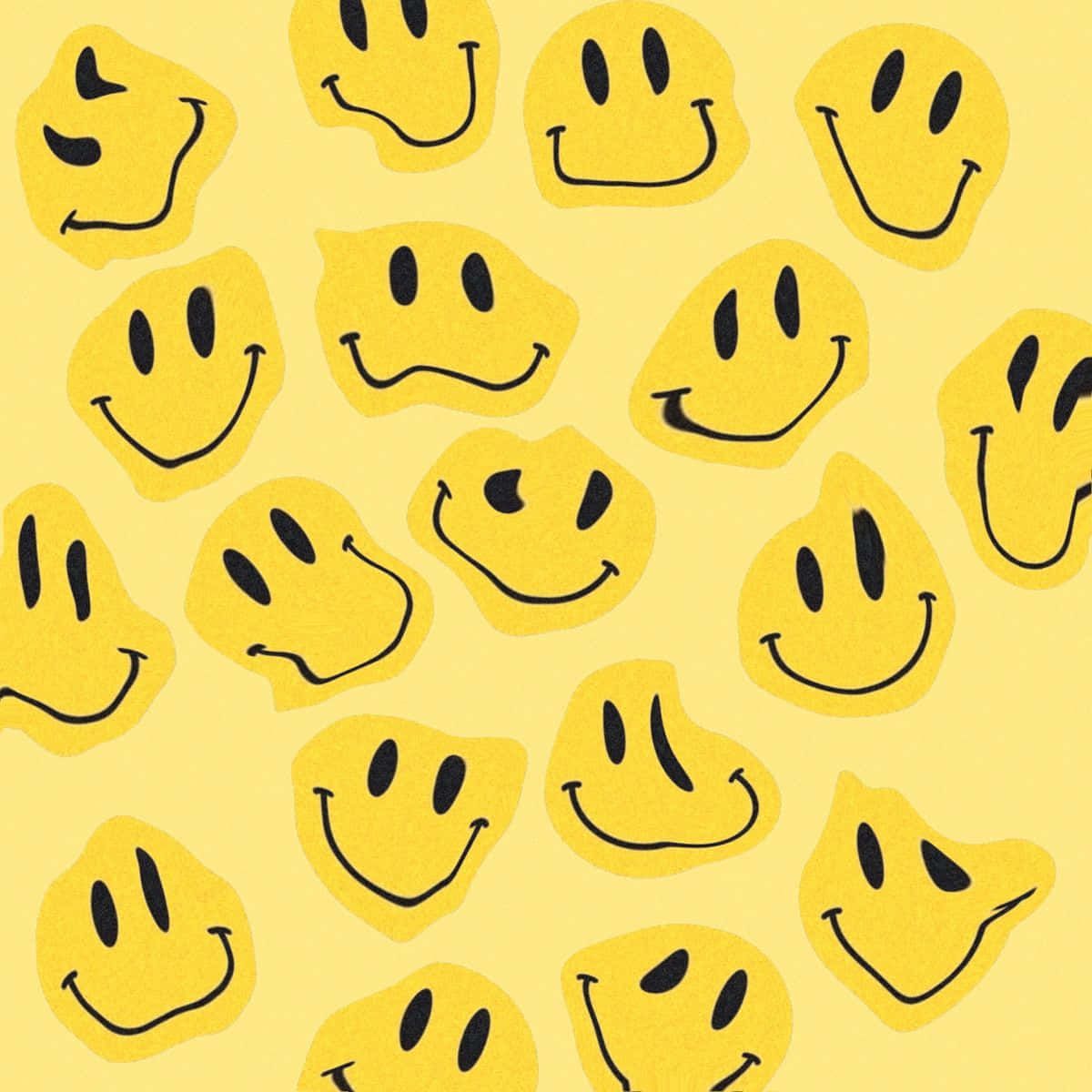  Smileys Hintergrundbild 1200x1200. Download free Vibrant Aesthetic Smiley Face Wallpaper