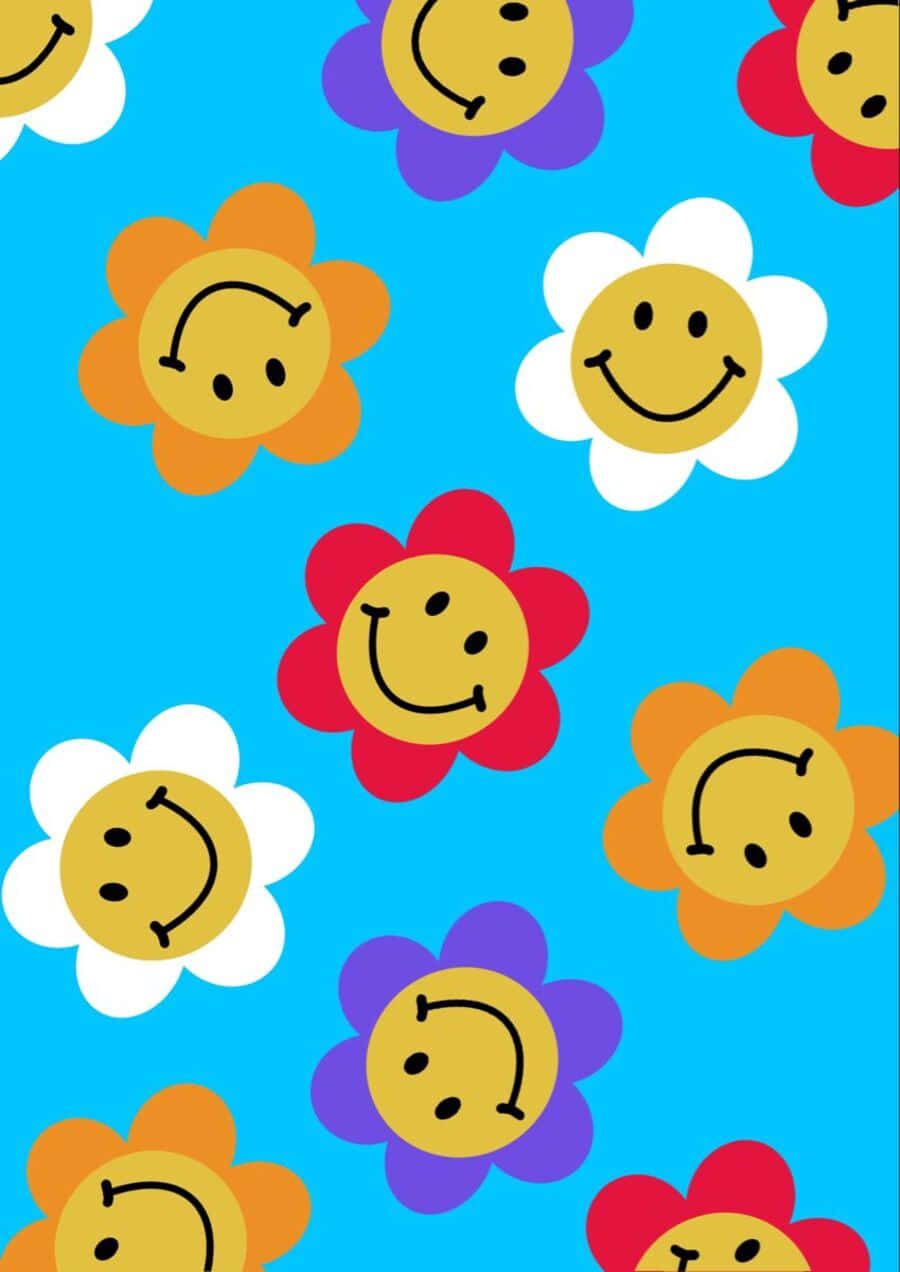 Smileys Hintergrundbild 900x1272. Download free Vibrant Aesthetic Smiley Face On A Brick Wall Wallpaper
