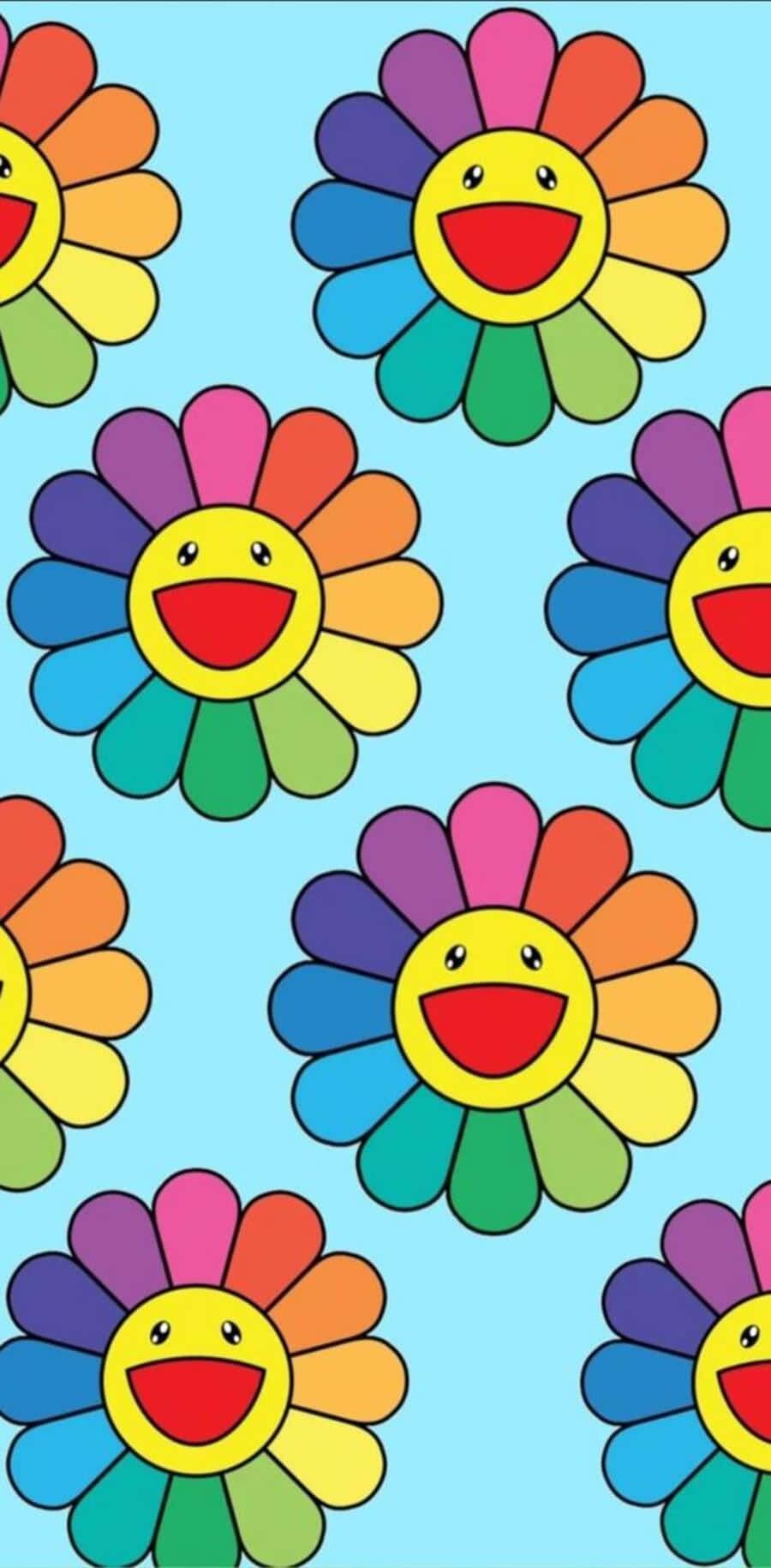  Smileys Hintergrundbild 900x1829. Download free Vibrant Aesthetic Smiley Face Wallpaper