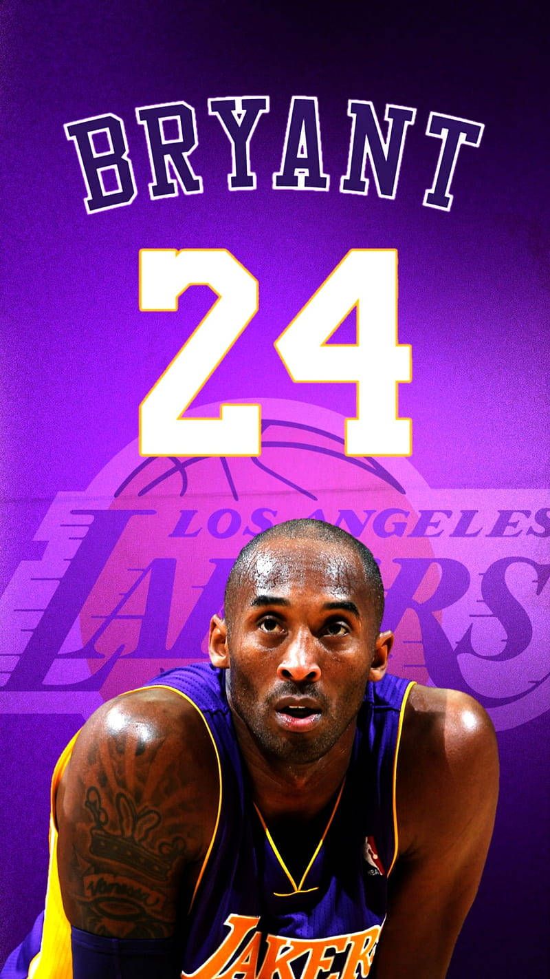  Kobe Bryant Hintergrundbild 800x1422. Download Aesthetic Kobe Bryant Jersey Number Wallpaper