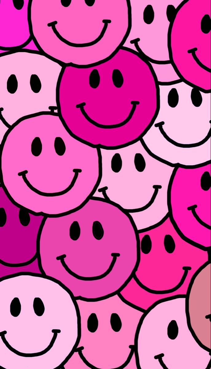  Pinke Smileys Hintergrundbild 687x1200. Trendy Pink Smiley Face Wallpaper