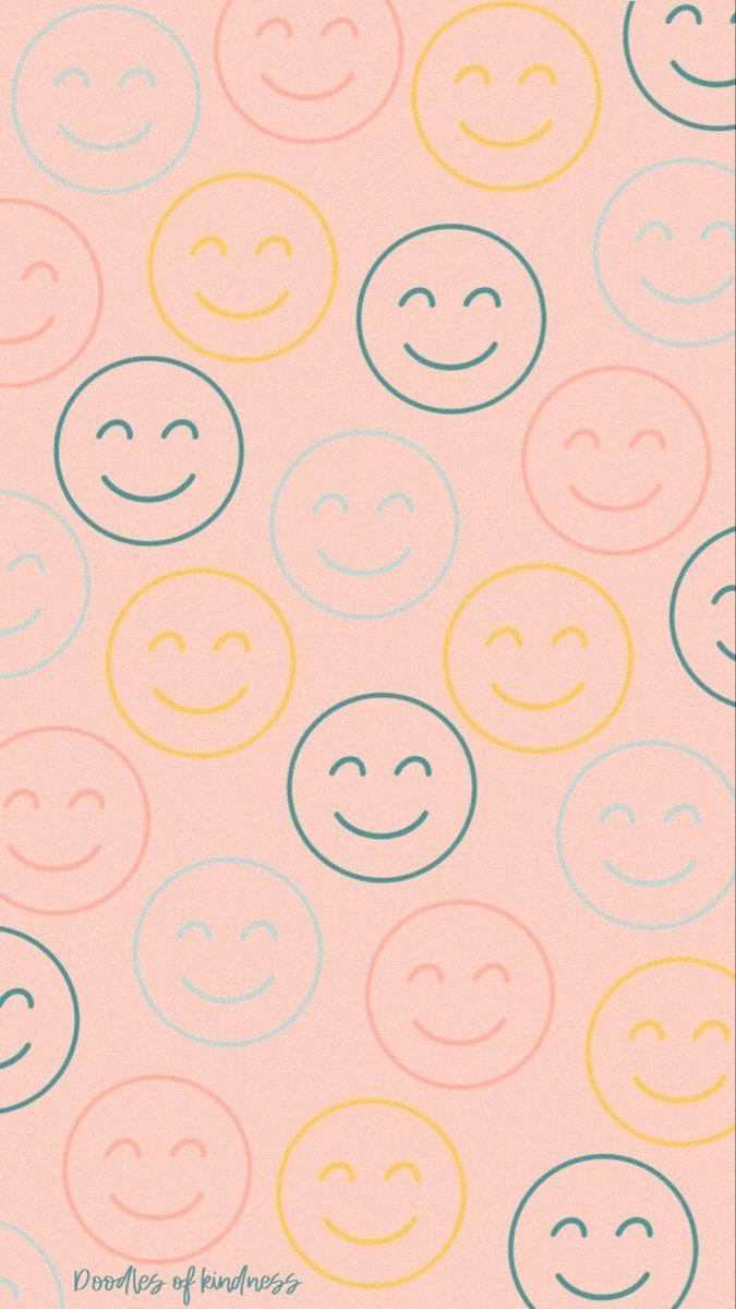  Pinke Smileys Hintergrundbild 675x1200. Pink smiley face wallpaper. Wallpaper, Pink background, Smiley