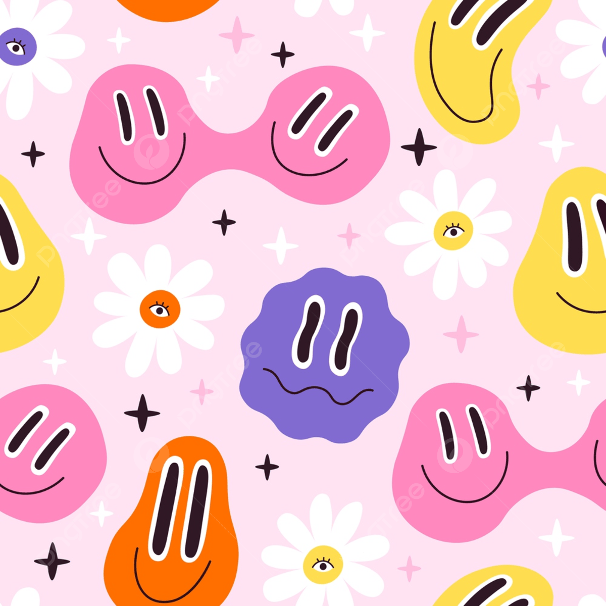  Pinke Smileys Hintergrundbild 1200x1200. Geschmolzene Smileys Und Blumen, Mit, Kopf, Komisch Hintergrund, Foto und Bild zum kostenlosen Download