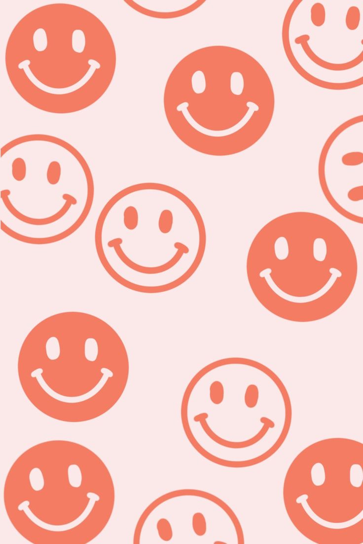  Pinke Smileys Hintergrundbild 736x1104. Peachy Smiles!. Preppy wallpaper, iPhone wallpaper pattern, Phone wallpaper patterns