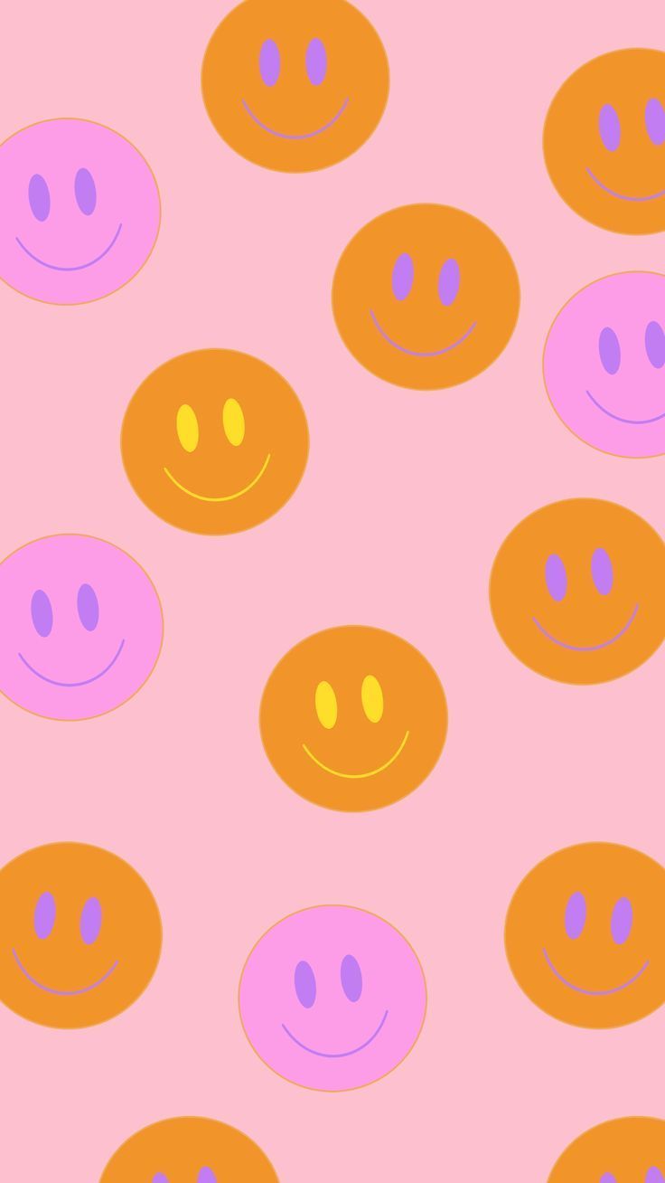  Pinke Smileys Hintergrundbild 736x1308. Salmon & Orange Summer Vibes Wallpaper