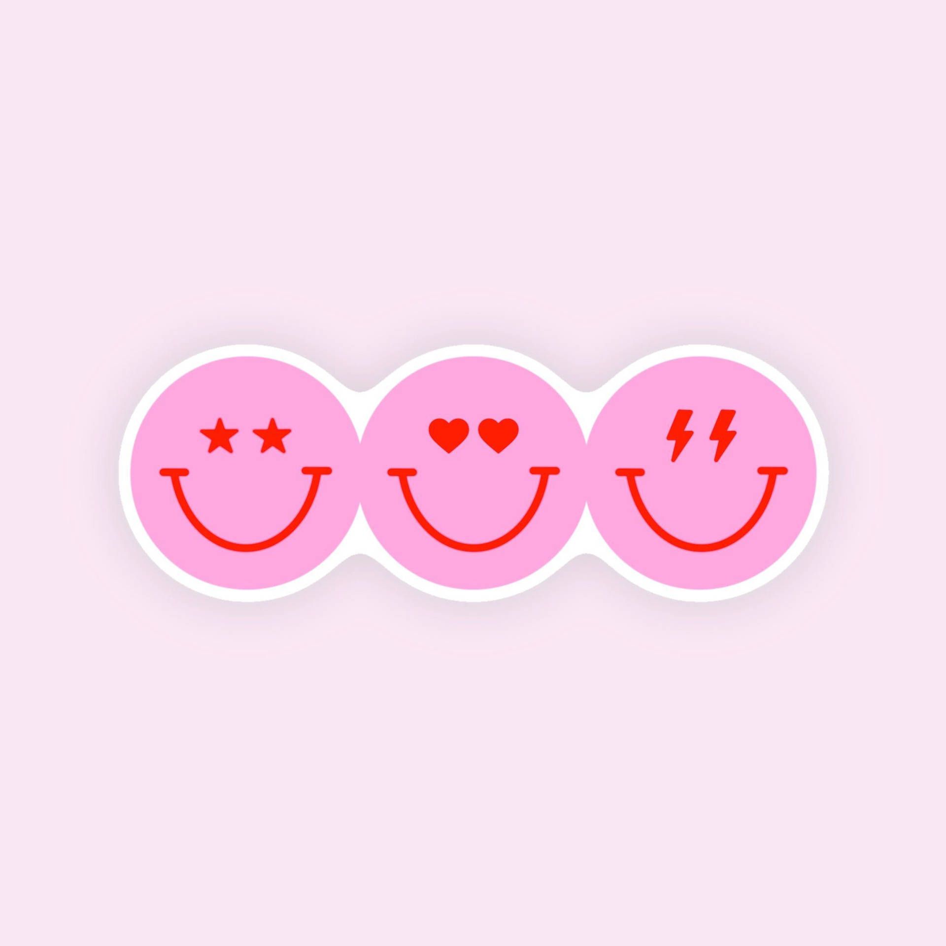  Pinke Smileys Hintergrundbild 1920x1920. Preppy Smiley Face Wallpaper