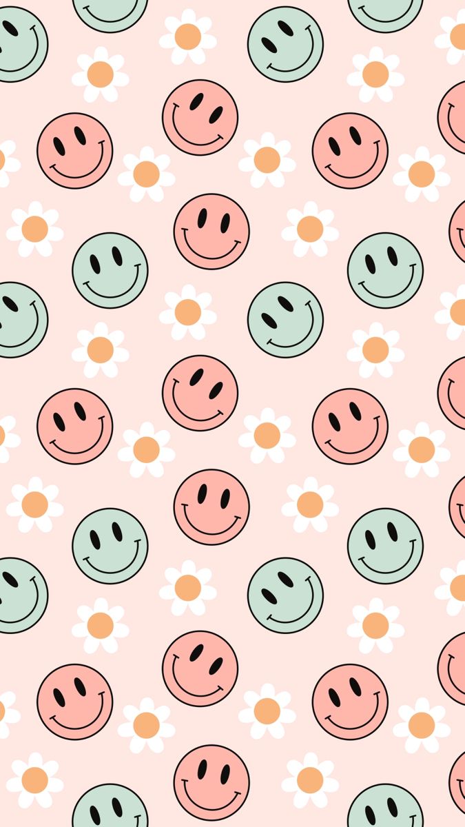  Pinke Smileys Hintergrundbild 675x1200. Smiley face Daisy wallpaper, Aesthetic wallpaper, Wallpaper for iPhone, Cute wallpa. Cute wallpaper for ipad, Cute home screen wallpaper, iPhone wallpaper preppy