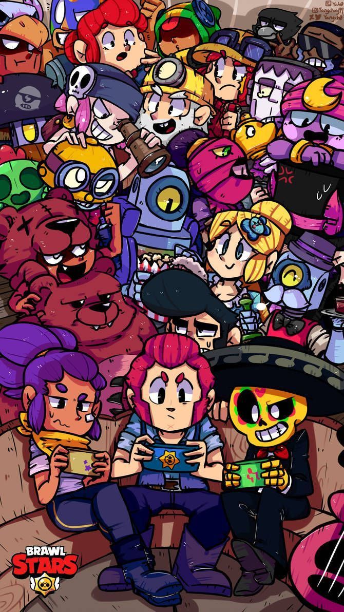  Brawl Stars Neon Hintergrundbild 670x1192. Download Marvel at this beautiful Brawl Stars Fan Art Wallpaper