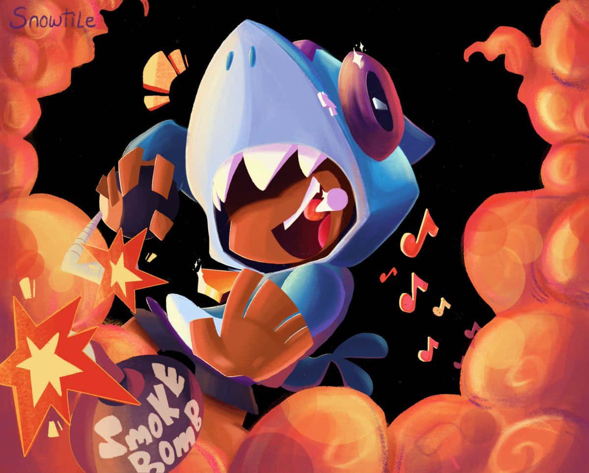  Brawl Stars Neon Hintergrundbild 1200x963. Download Shark Leon Brawl Stars Wallpaper