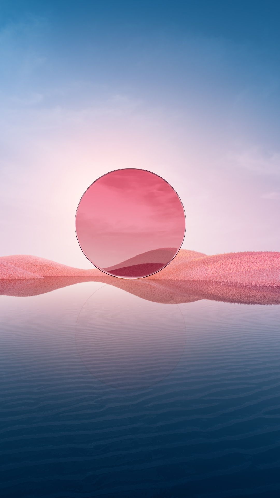  1080x1920 Hintergrundbild 1080x1920. Desert Landscape Pink aesthetic Digital Art 5K Wallpaper