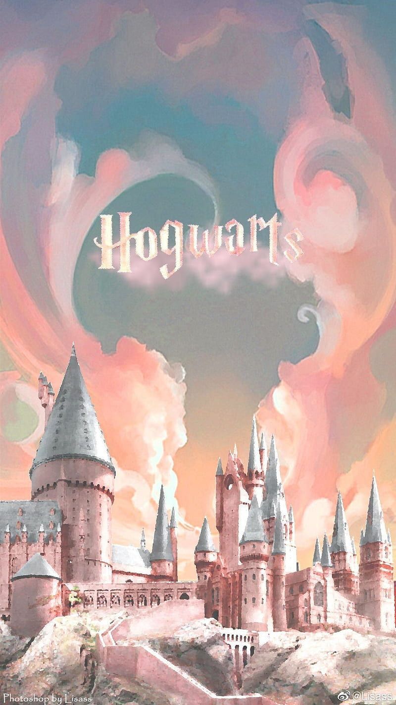  Harry Potter Hintergrundbild 800x1422. Hogwarts, aesthetic, castle, harry potter, magic, pastel, HD phone wallpaper