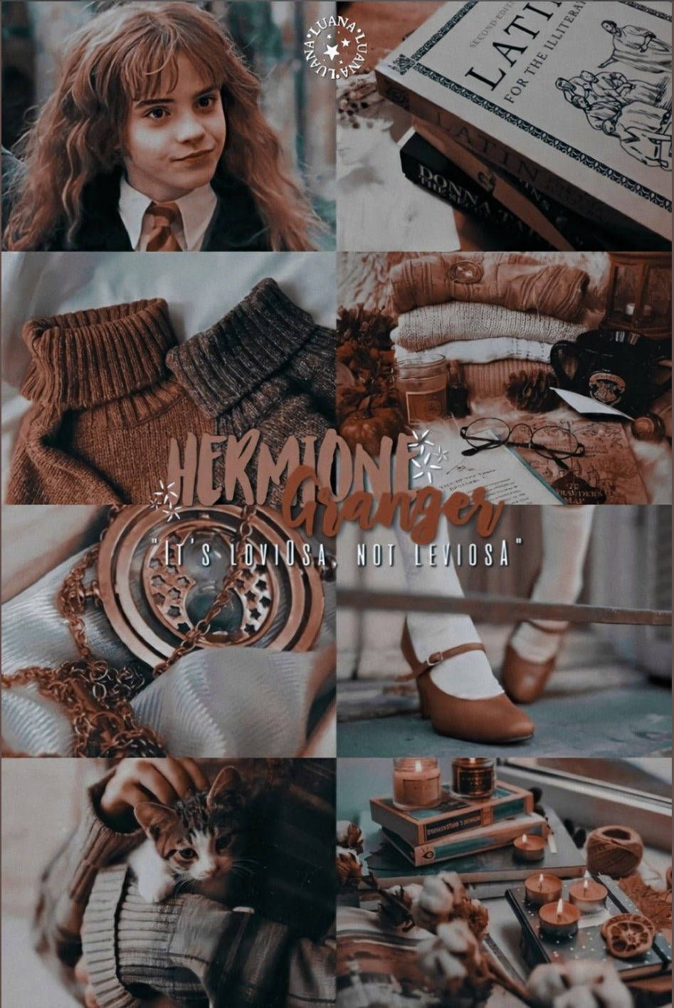  Harry Potter Hintergrundbild 947x1416. Download Cute Harry Potter Hermione Aesthetic Wallpaper