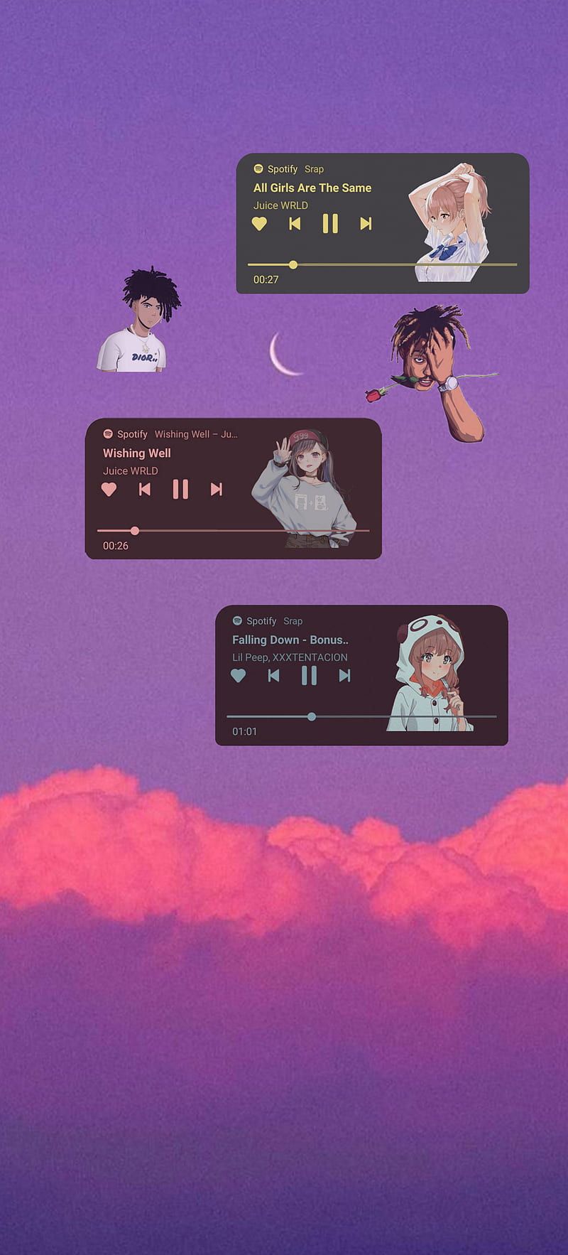  Juice Wrld Hintergrundbild 800x1766. We Made It To Heaven, Aesthetic, Anime, Iann Dior, Juice Wrld, Lo Fi, HD Phone Wallpaper