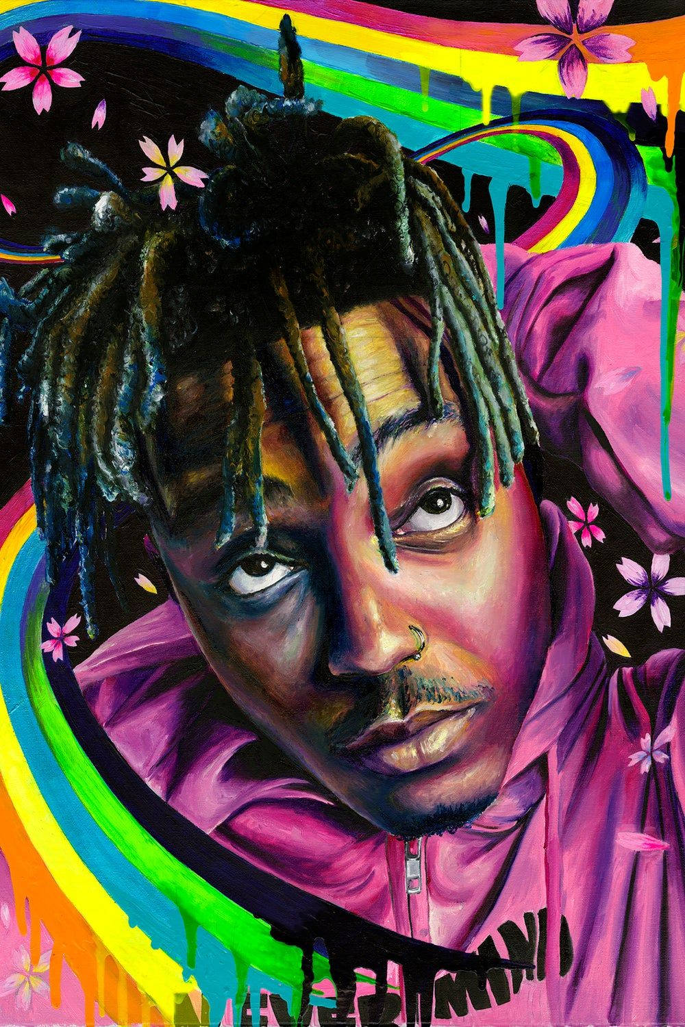  Juice Wrld Hintergrundbild 1000x1500. Download Pioneering Emotion Wrld Aesthetic Conceptual Art Wallpaper