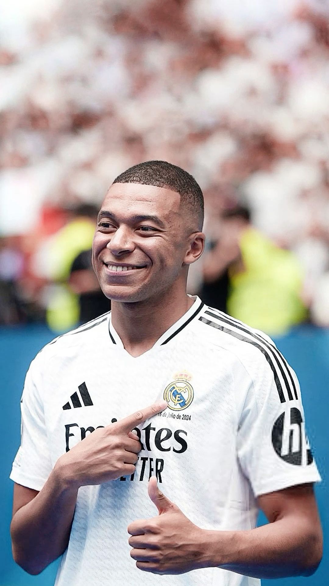  Mbappe Real Madrid Hintergrundbild 1080x1920. 4k Wallpaper Kylian Mbappe Real Madrid 2024