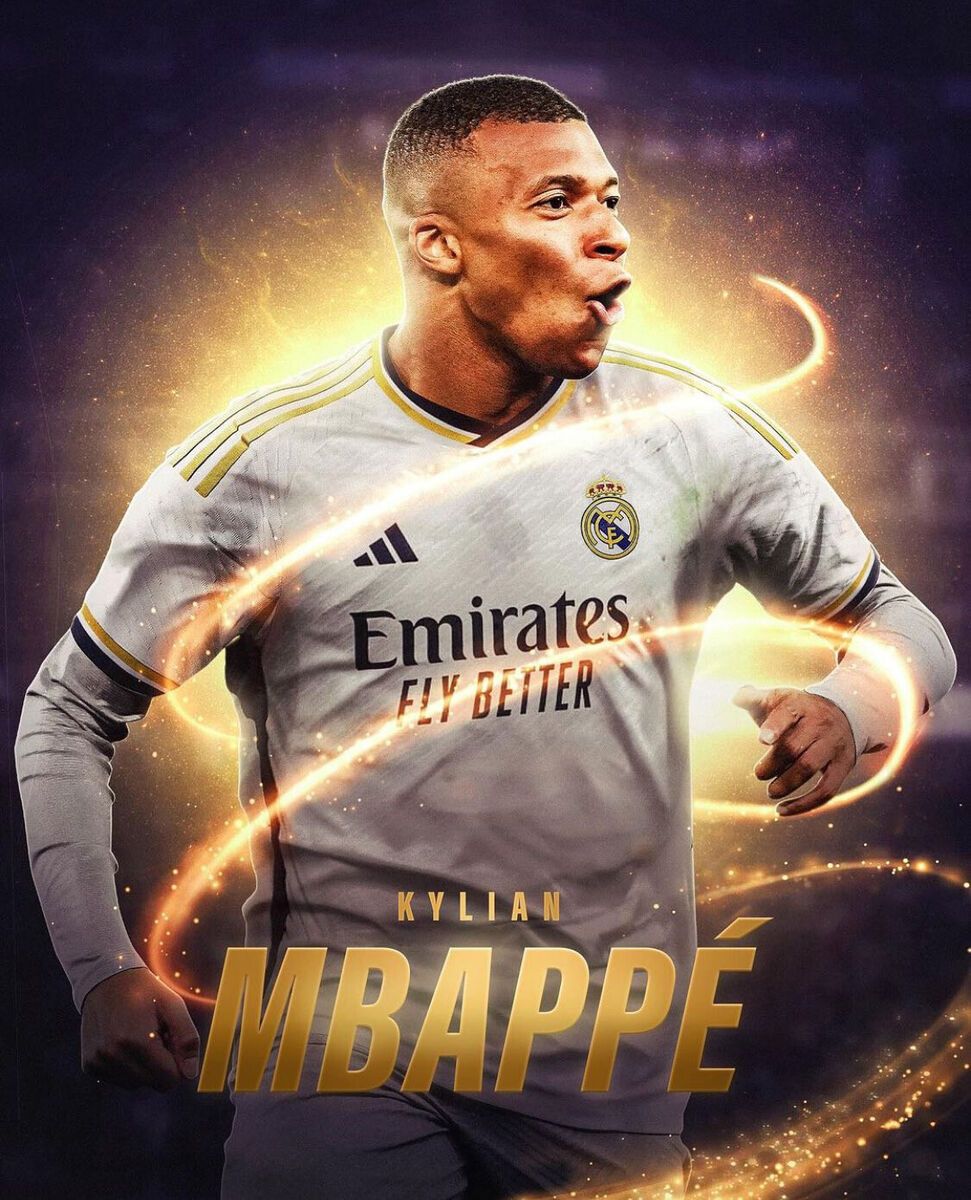  Mbappe Real Madrid Hintergrundbild 971x1200. Mbappe Real Madrid Football Sport Wall Art Poster Prints