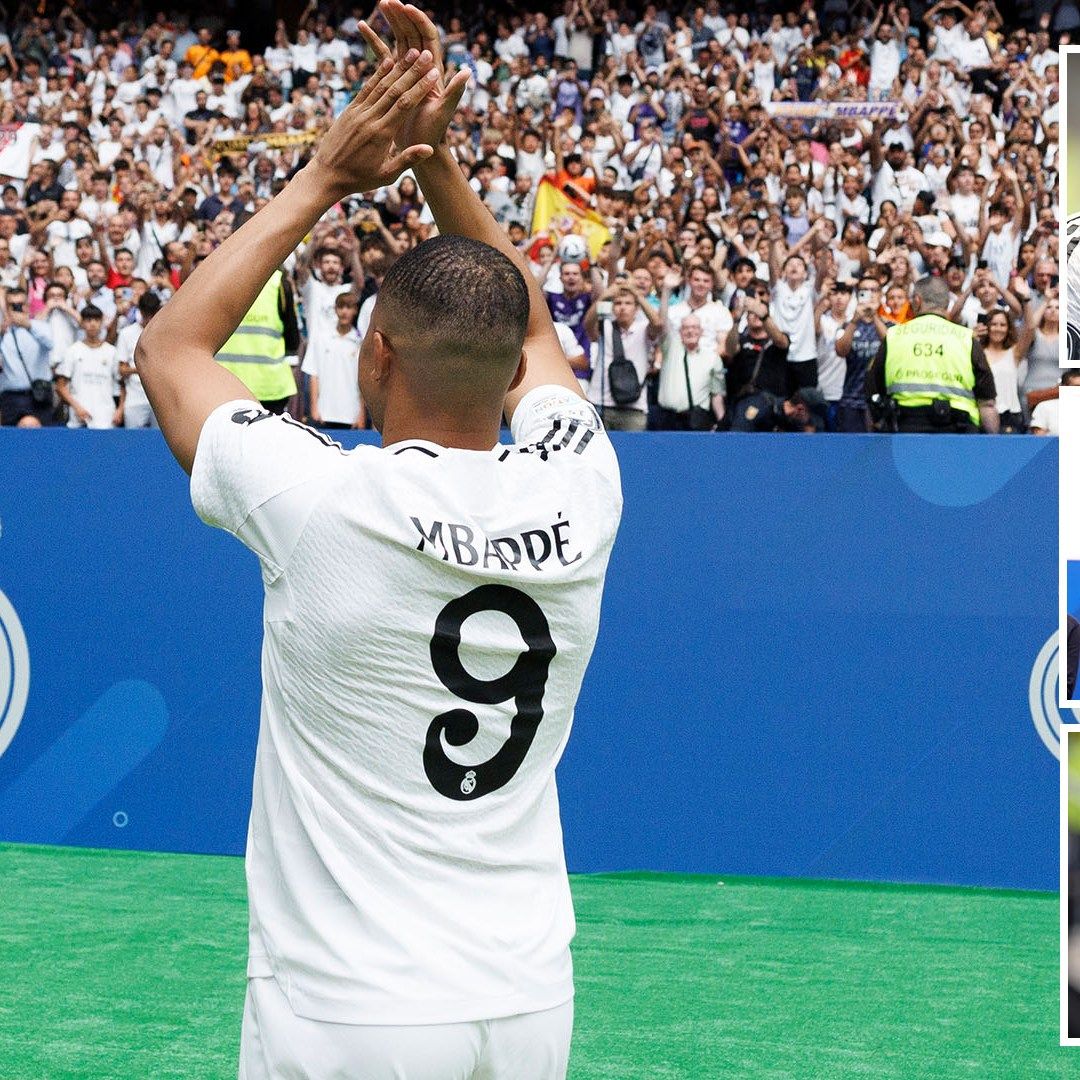  Mbappe Real Madrid Hintergrundbild 1080x1080. Spine Tingling Moment Kylian Mbappe Leads Chant For 000 Real Madrid Fans At Hollywood Style Unveiling