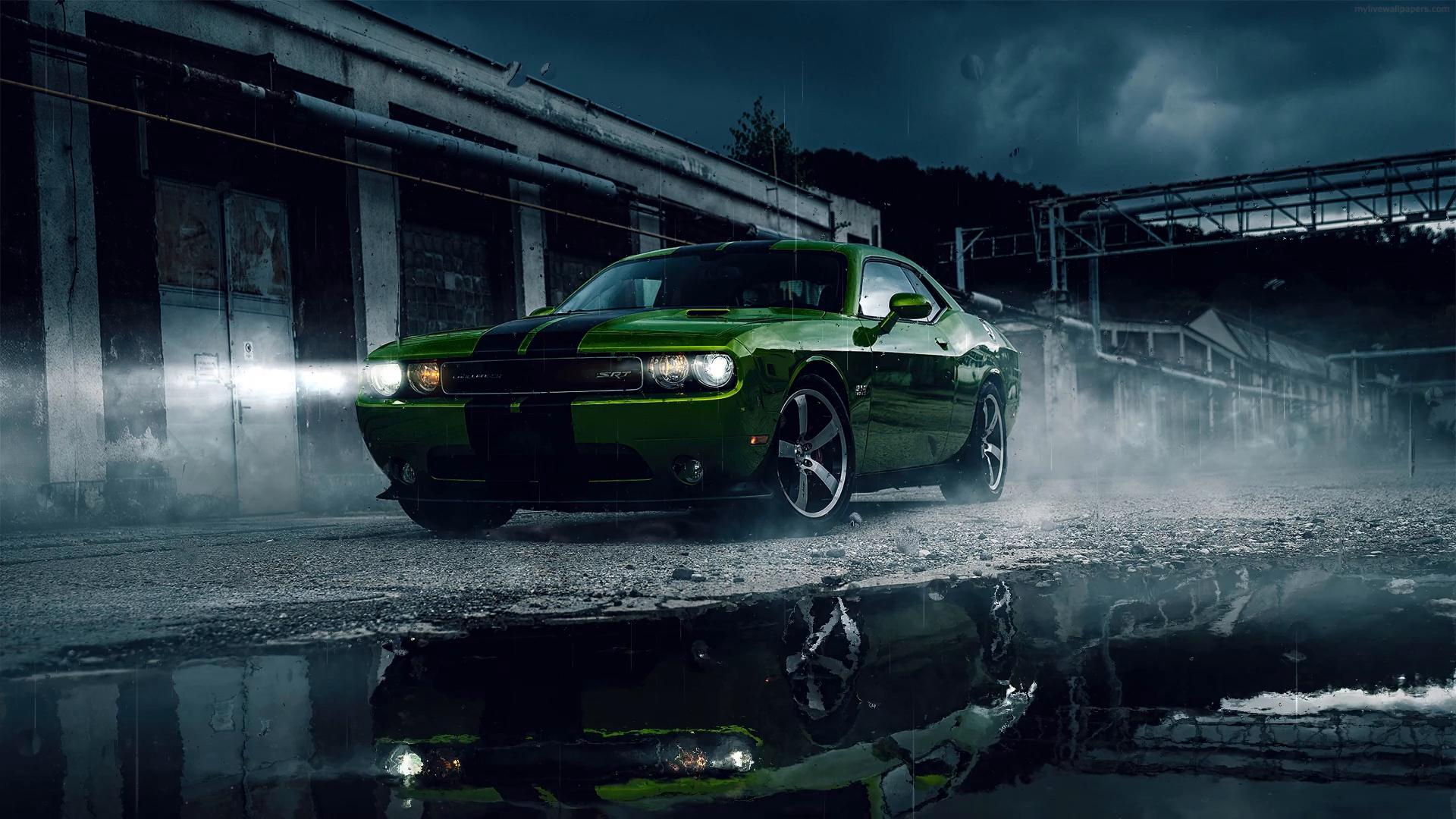  Dodge Challenger Hintergrundbild 1920x1080. Green Dodge Challenger Mobile Live Wallpaper