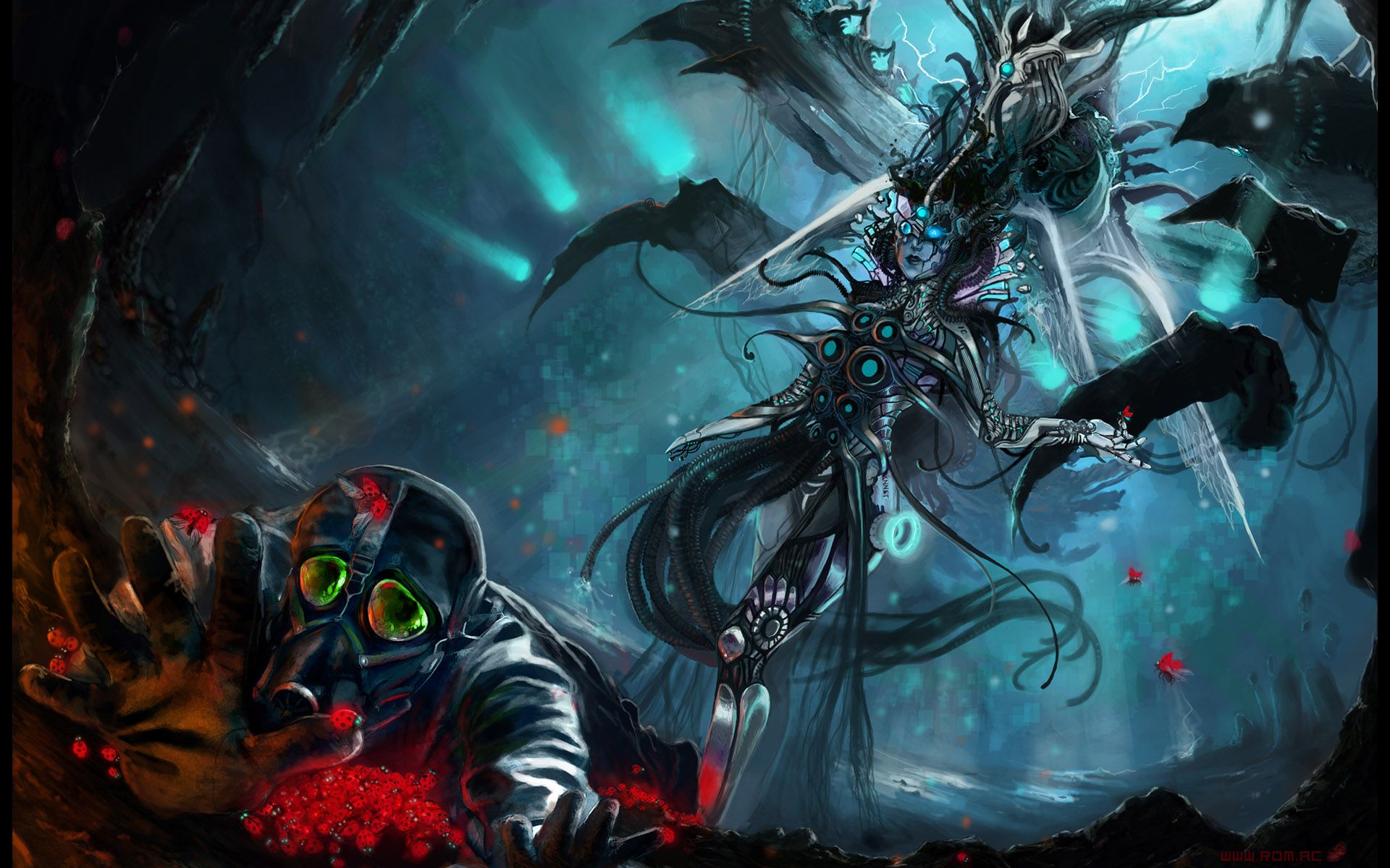  Dark Bionic Hintergrundbild 1920x1200. Download Dark Creature HD Wallpaper by Vitaly S. Alexius