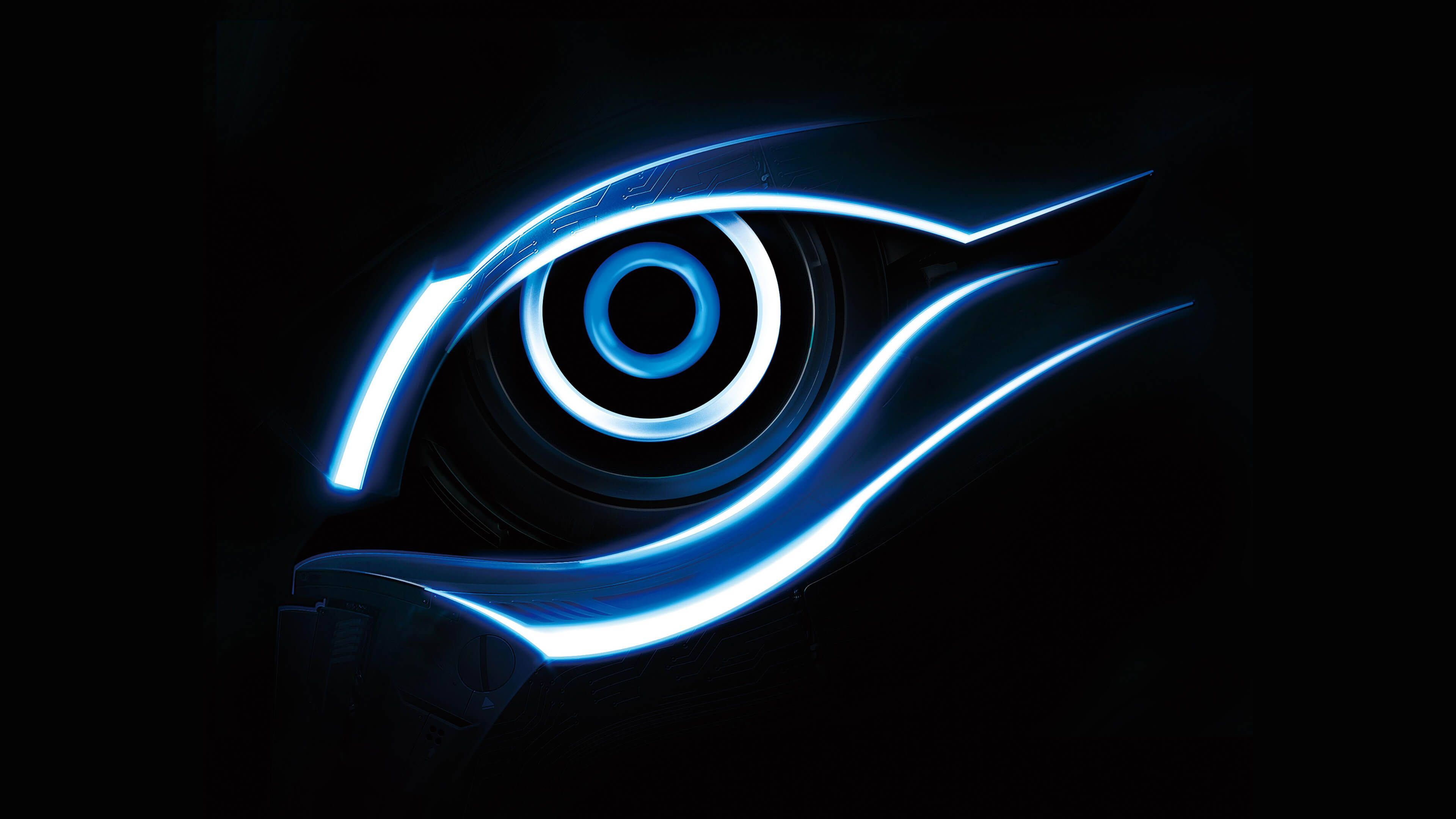  Dark Bionic Hintergrundbild 3840x2160. Download Trending Blue Gigabyte Bionic Eyes Wallpaper