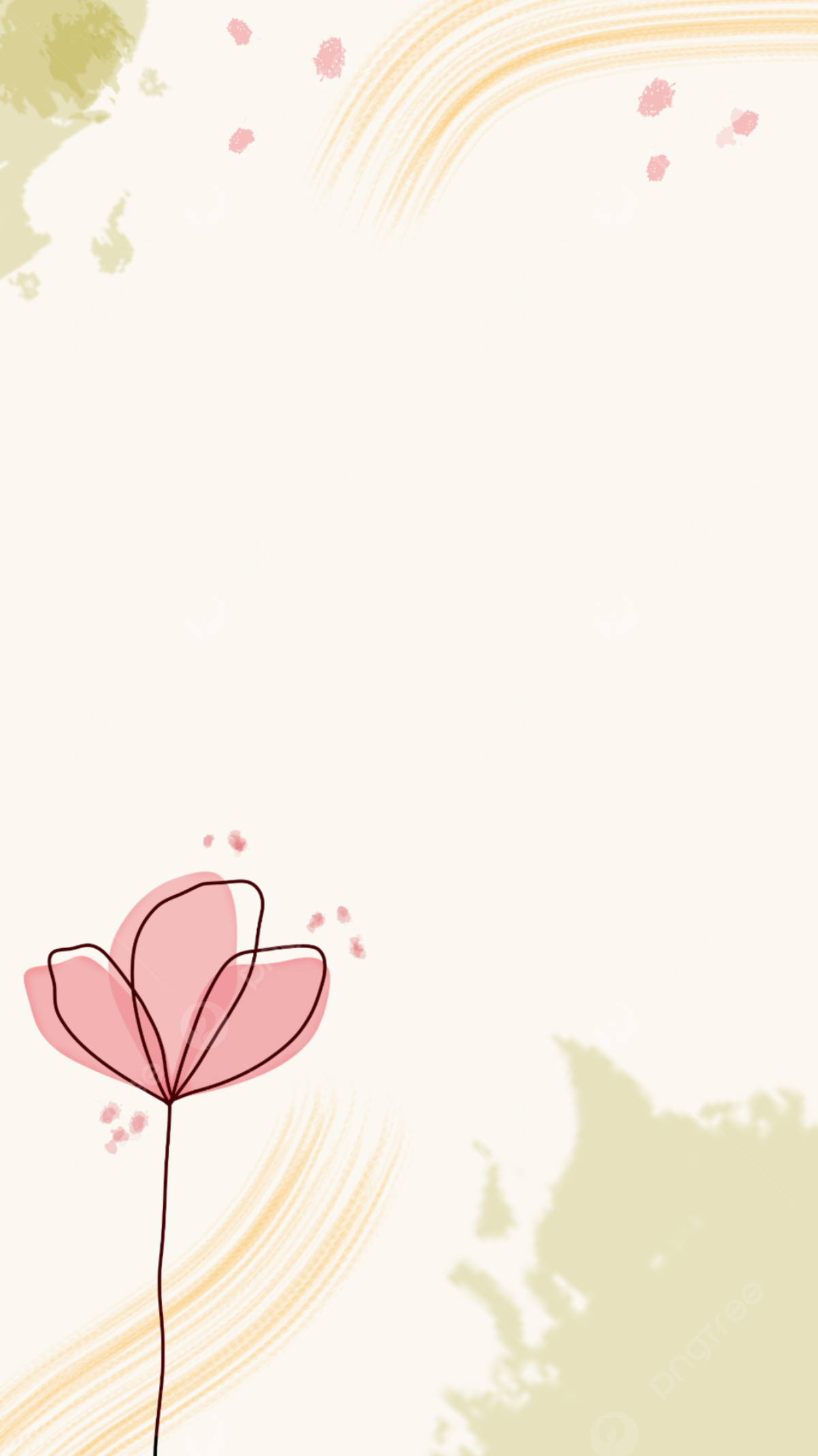  Aquarell Hintergrundbild 1200x2133. Aesthetic Watercolor Flower Background Illustration Wallpaper Image For Free Download