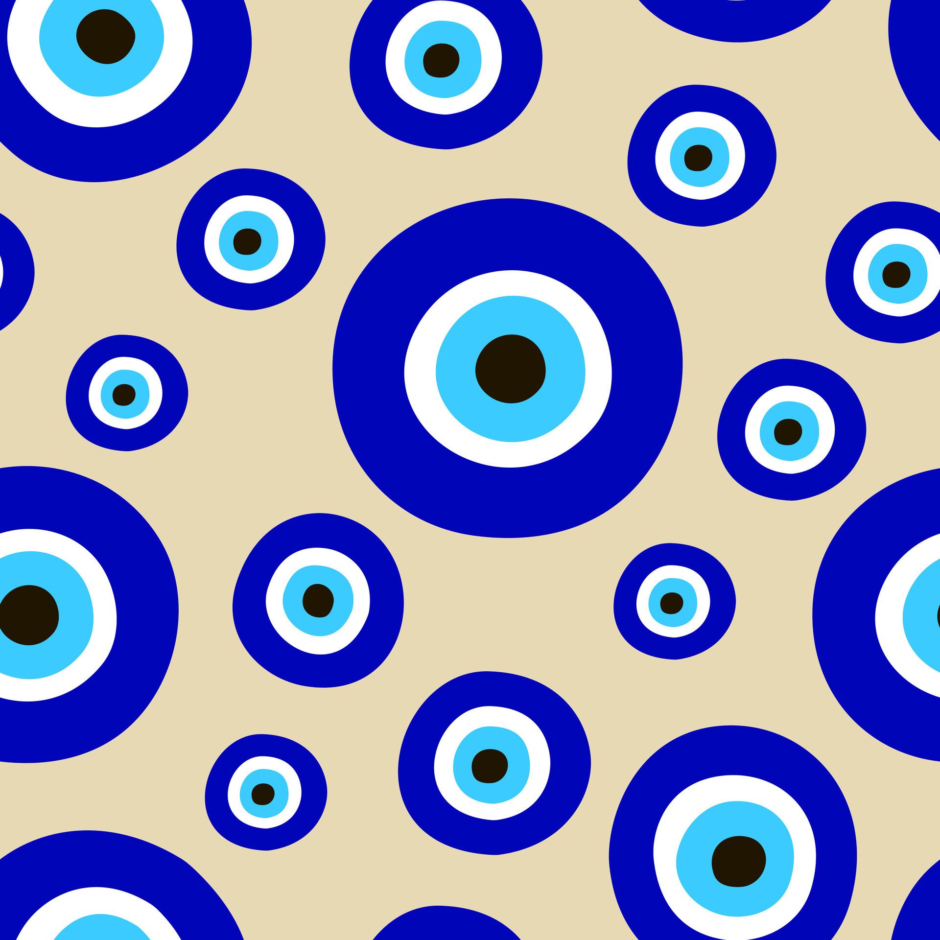  Böse Augen Hintergrundbild 1920x1920. nahtlos Muster mit böse Augen. Symbol von Schutz Truthahn, Griechenland, Zypern, Kreta 32402664 Vektor Kunst bei Vecteezy