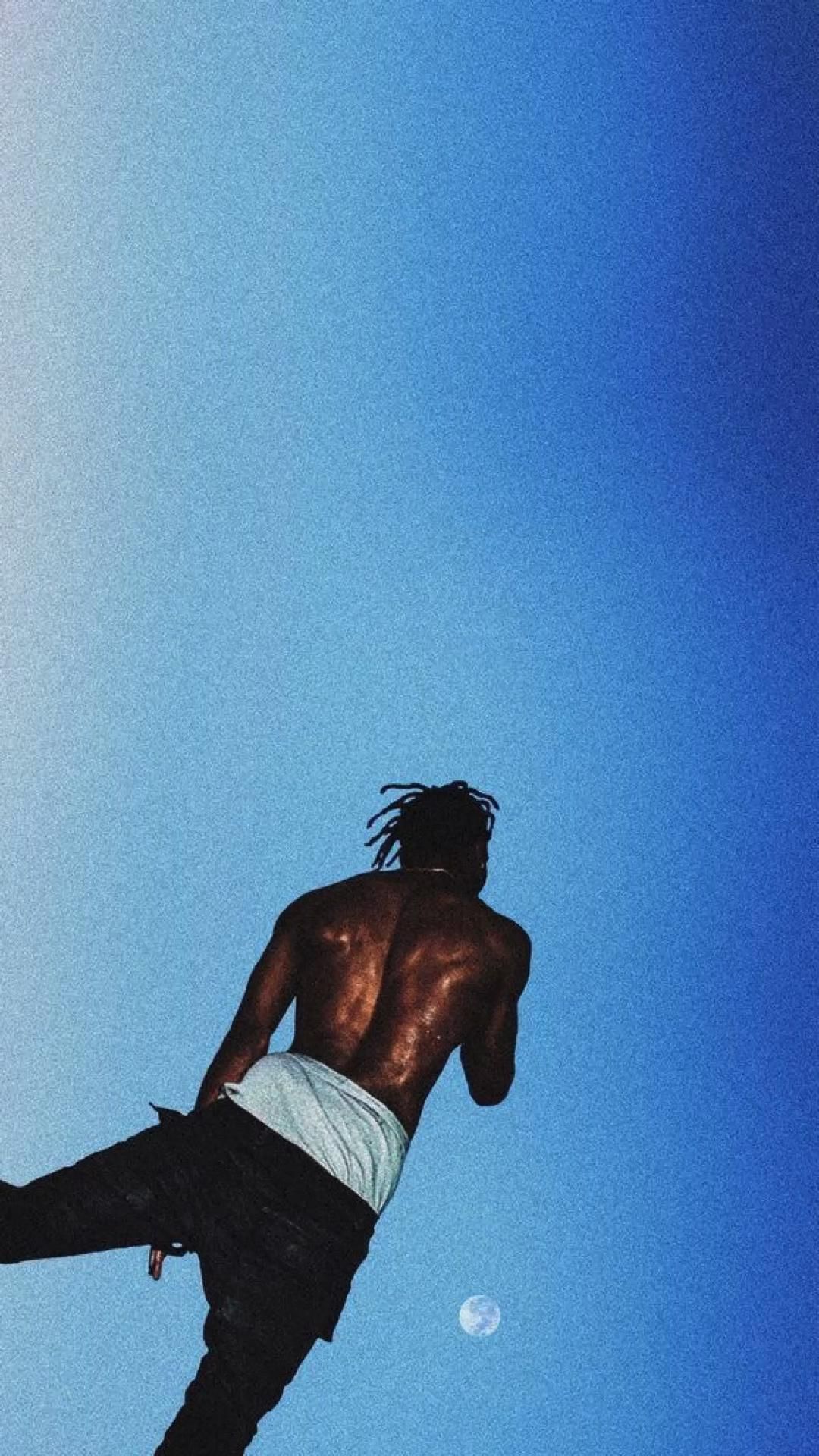  Travis Scott Hintergrundbild 1080x1920. Blue collage feat. Travis Scott + Kendrick Lamar