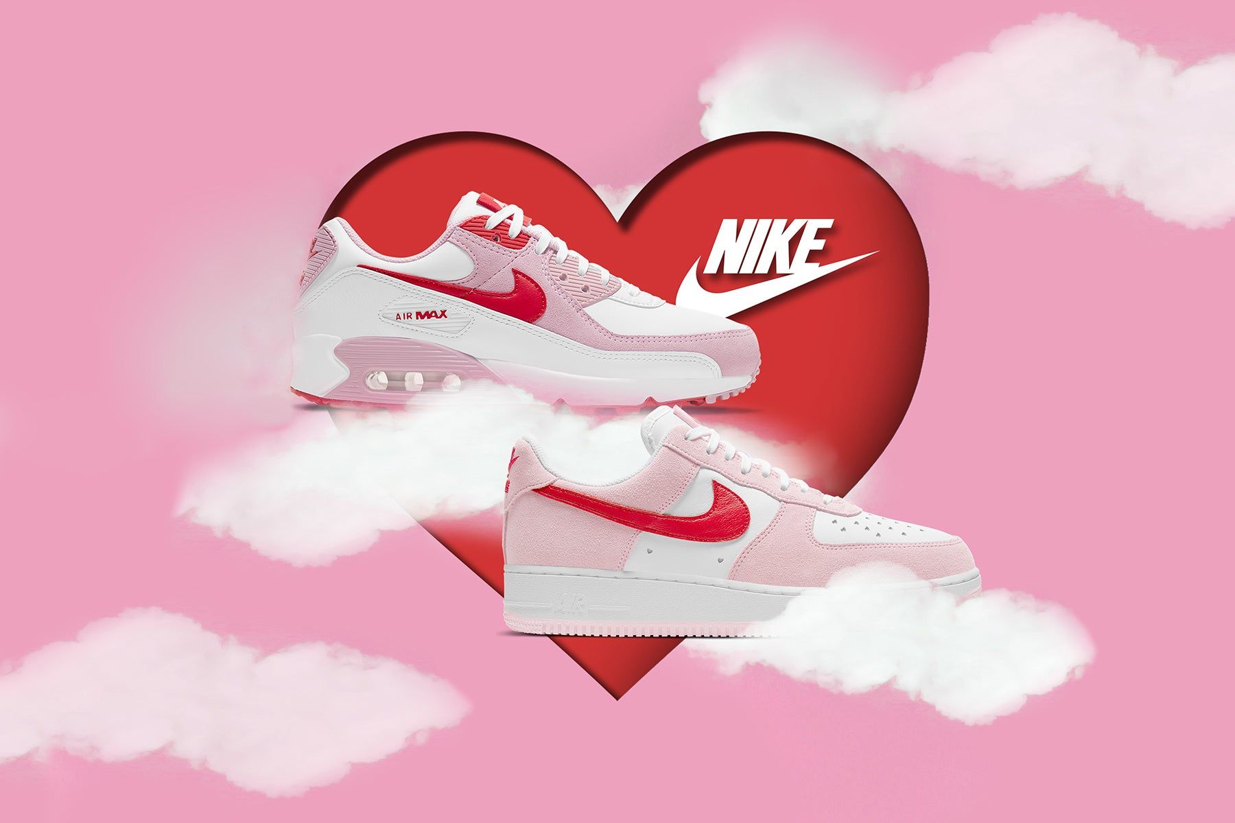  Nike Air Force Hintergrundbild 1800x1200. Nike Air Max 90 + Air Force 1 'Valentine's Day' Release February 13th