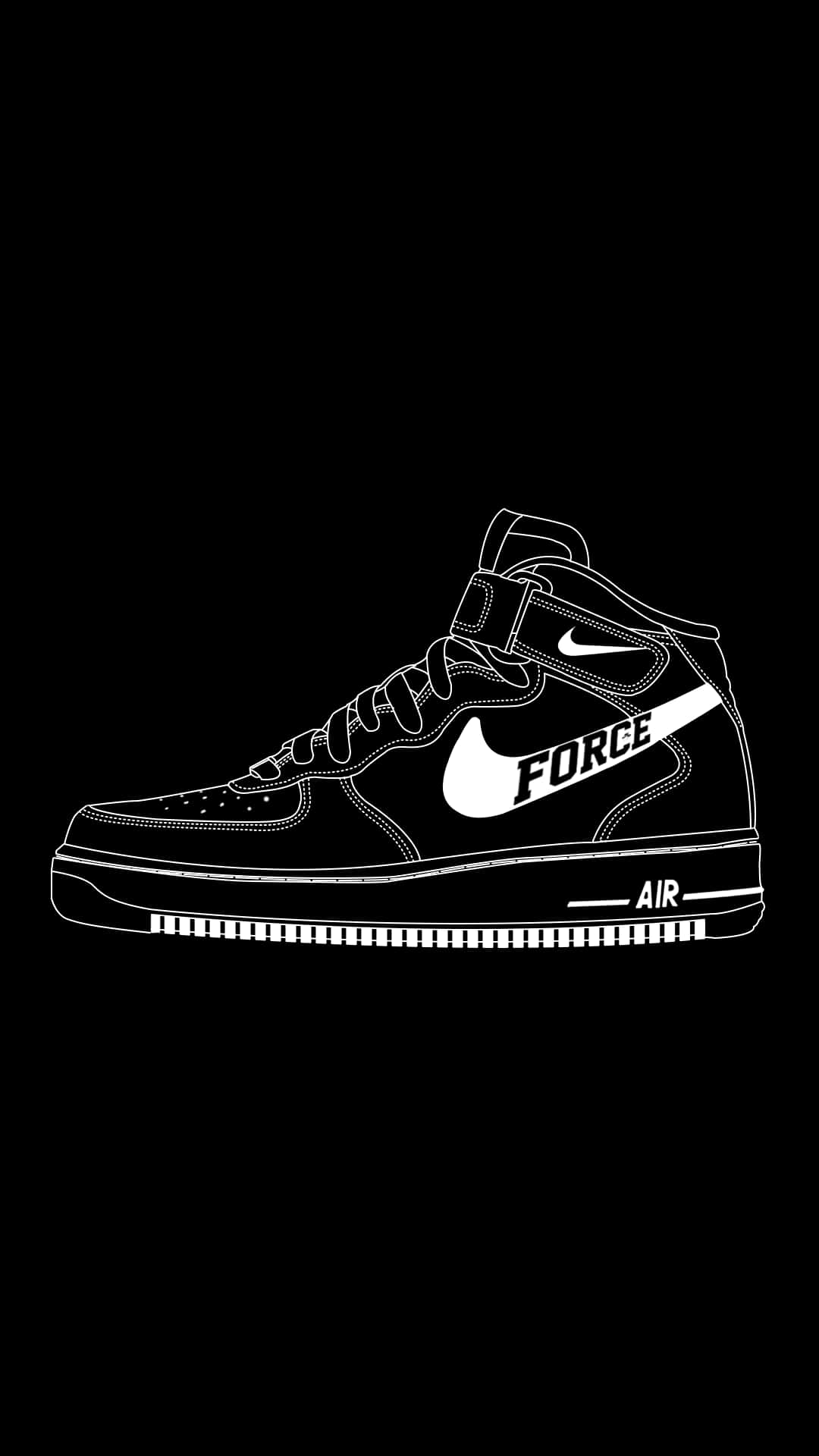  Nike Air Force Hintergrundbild 1080x1920. Black Air Force Wallpaper