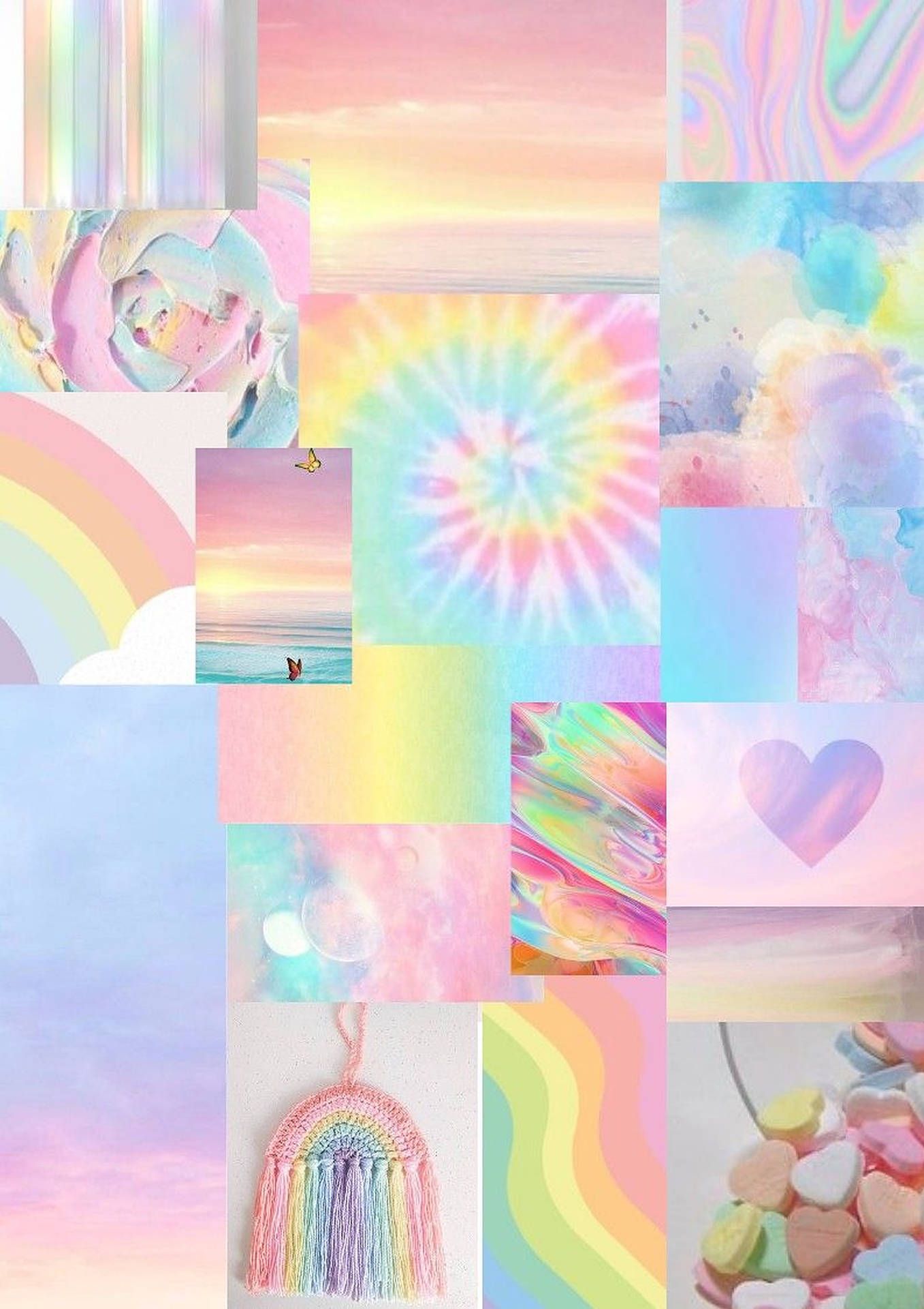  Pastell Muster Hintergrundbild 1357x1920. Pastell Regenbogen Wallpaper KOSTENLOS