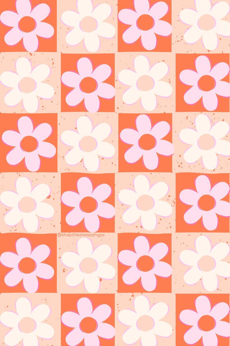  Pastell Muster Hintergrundbild 736x1104. Danish pastel aesthetic flower checkerboard pattern wallpaper