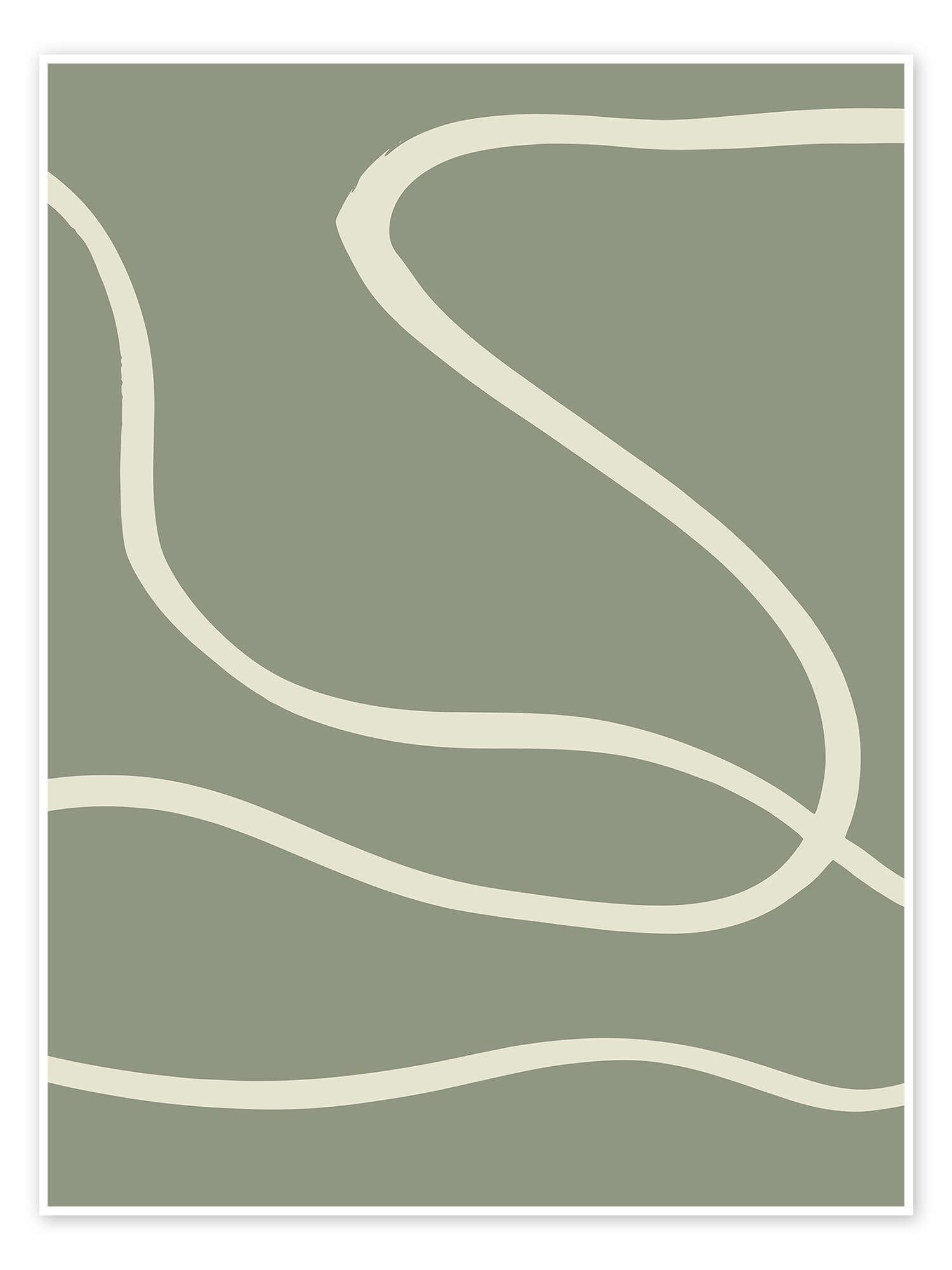  Linien Hintergrundbild 1500x2000. Wandbild „Beige Linien II“ von Pictufy Studio