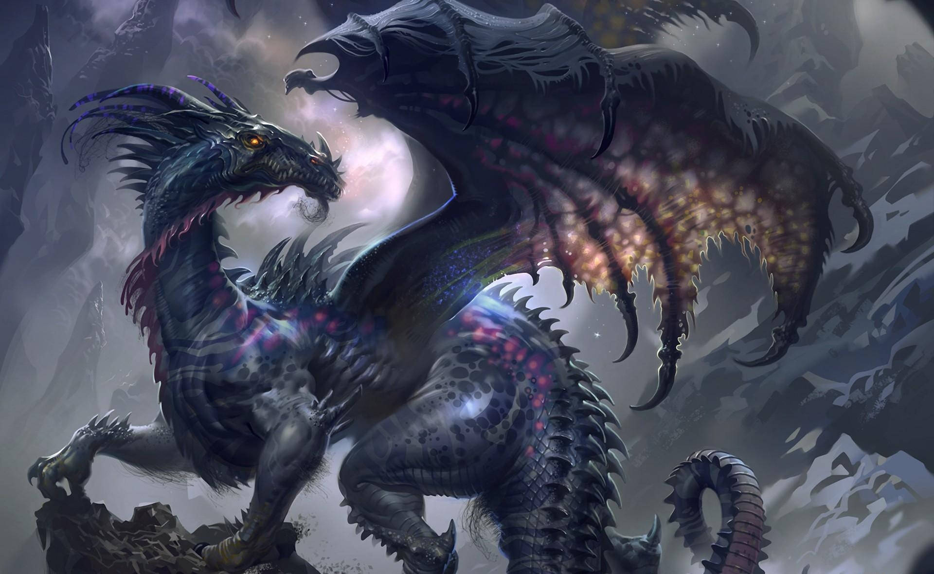  Drachen Auge Hintergrundbild 1920x1180. Downloaden einmajestätischer Geflügelter Drache Erhebt Sich In Die Lüfte. Wallpaper