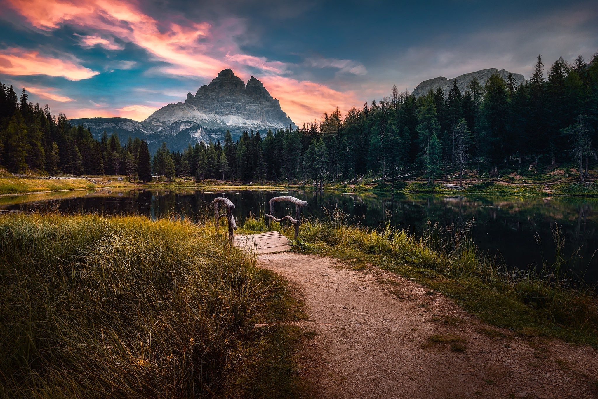  Lake Antorno Hintergrundbild 2048x1367. Wallpaper Italy, The Dolomites, Lake Antorno for mobile and desktop, section пейзажи, resolution 2048x1367