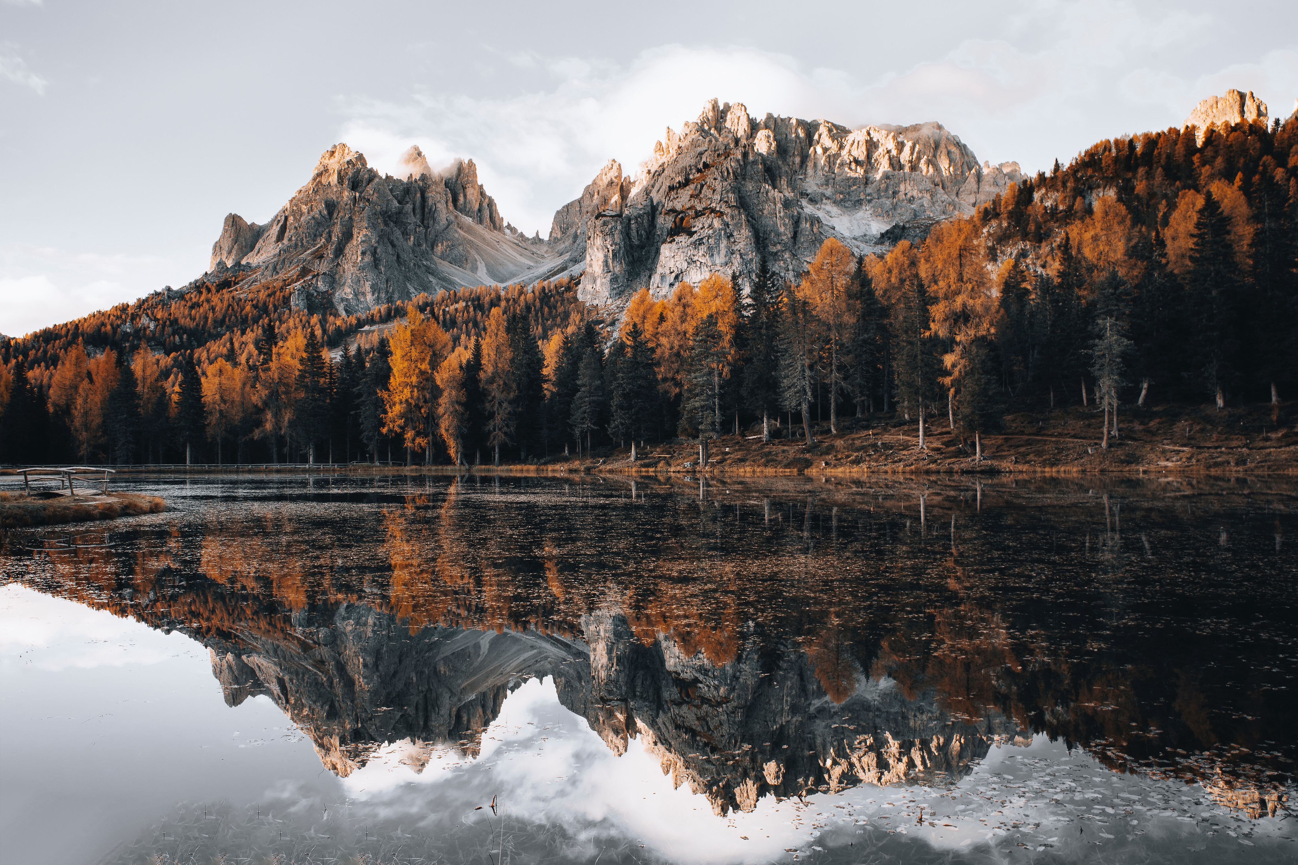  Lake Antorno Hintergrundbild 4500x3000. Download Lake Mountain Nature Reflection 4k Ultra HD Wallpaper